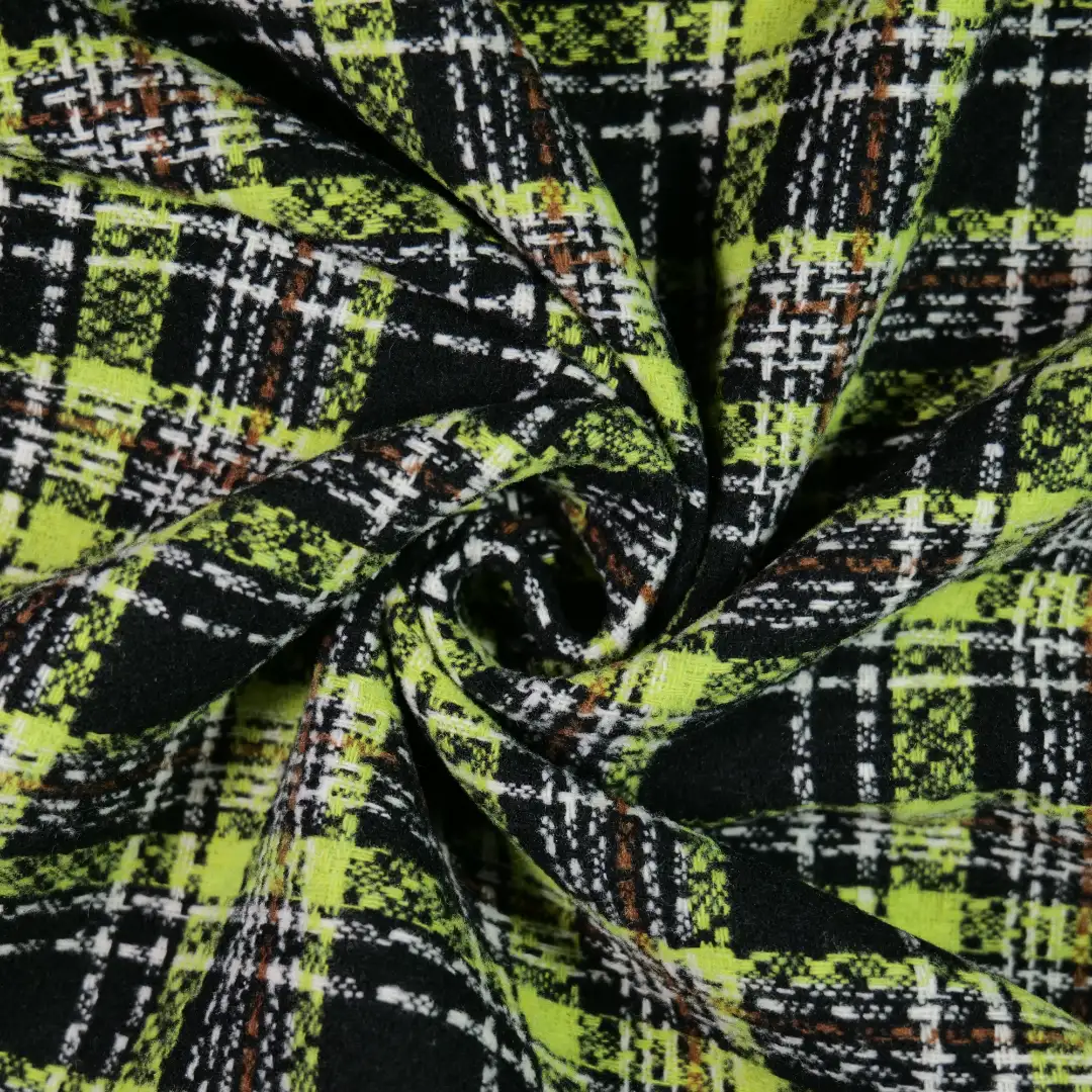 China Fabric for Suit Trouser,Blazer,Suit,Uniform Chanel-Style Fabric Woolen Polyester Wool Green color buy from China wholesaler bulk order at wholesale price free worldwide shipping Alibaba