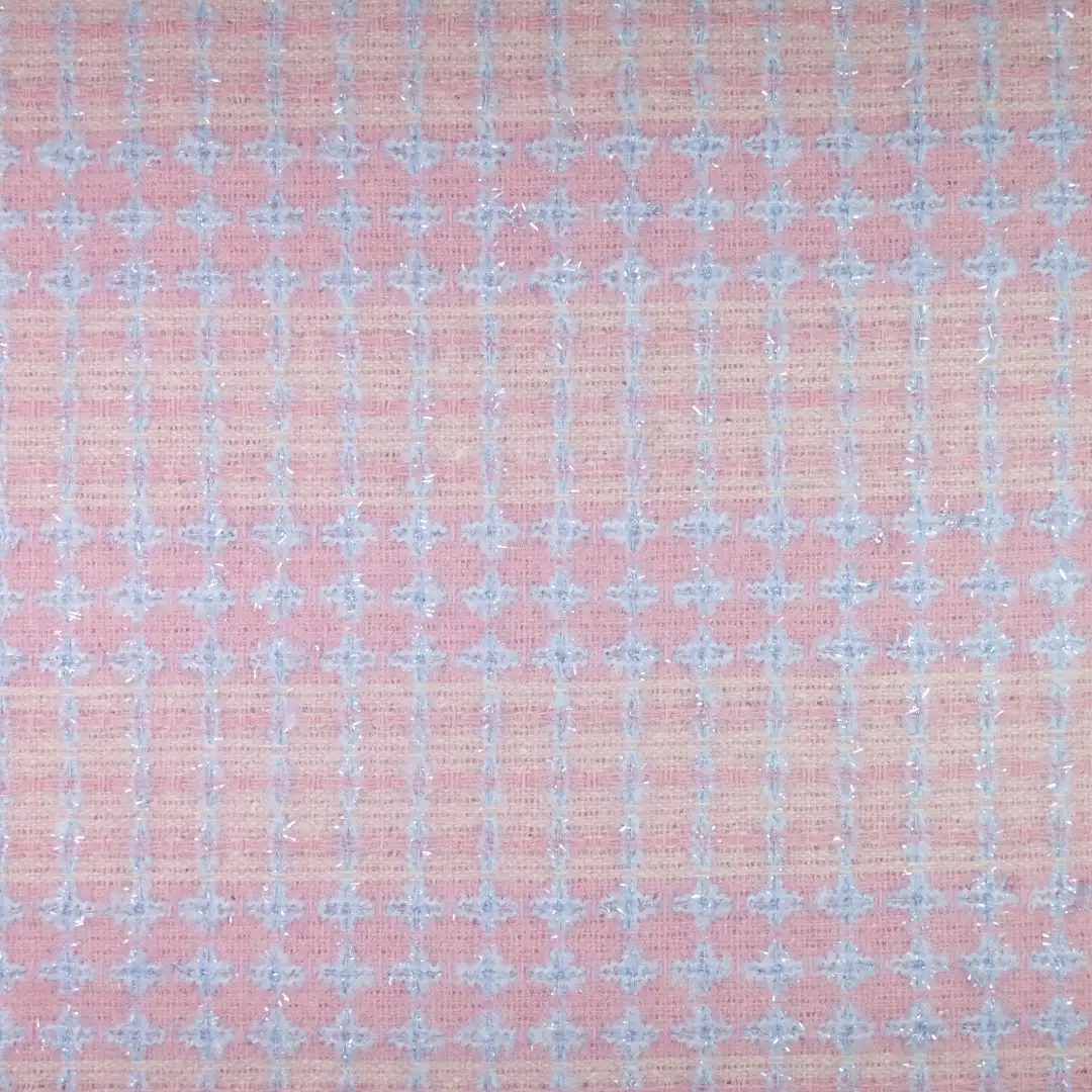 China Fabric for Blazer,Skirt,Overcoat,Suit,Uniform Chanel-Style Fabric Woolen Polyester Spandex Pink color buy from China wholesaler bulk order at wholesale price free worldwide shipping Alibaba