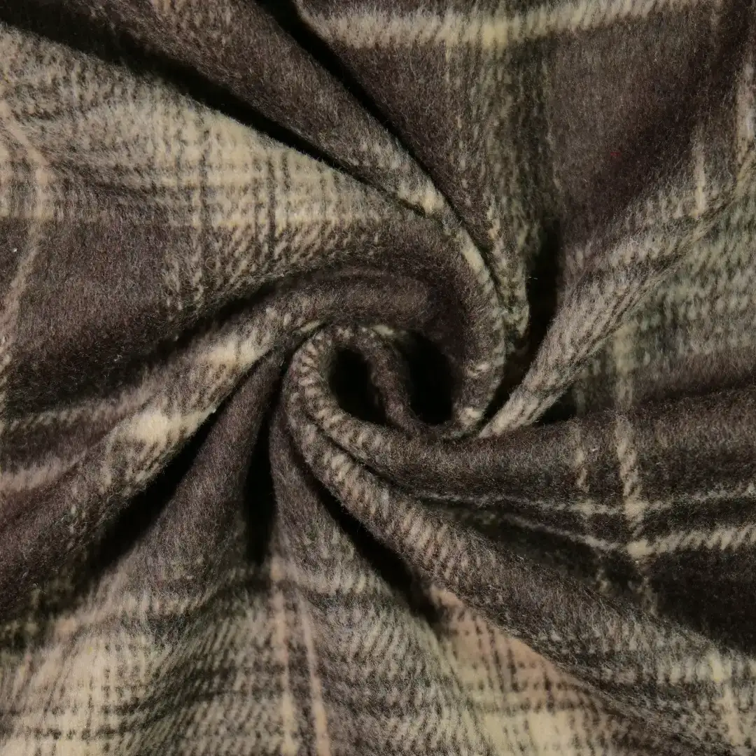 China Fabric for Blazer,Suit,Skirt  Yarn Dyed Check Woven Blended Fabric Polyester Wool coffee color buy from China wholesaler bulk order at wholesale price free worldwide shipping Alibaba