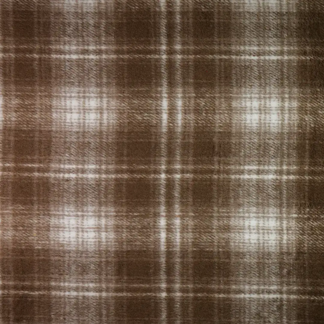 China Fabric for Blazer,Suit,Skirt  Yarn Dyed Check Woven Blended Fabric Polyester Wool coffee color buy from China wholesaler bulk order at wholesale price free worldwide shipping Alibaba