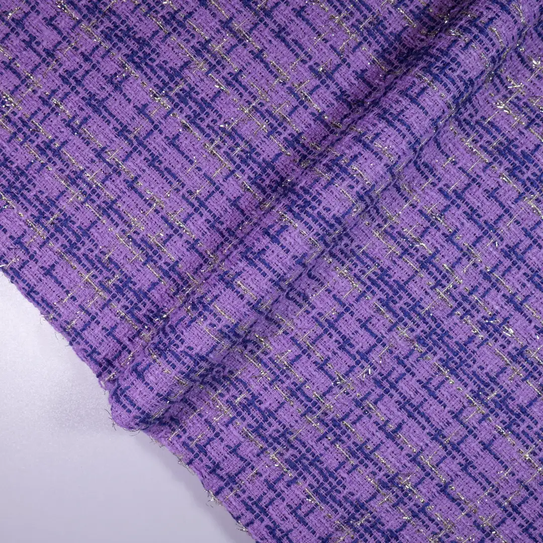 China Fabric for Jackets,Overcoat,Suit,Skirt  Chanel-Style Fabric Woolen Polyester Wool Purple color buy from China wholesaler bulk order at wholesale price free worldwide shipping Alibaba