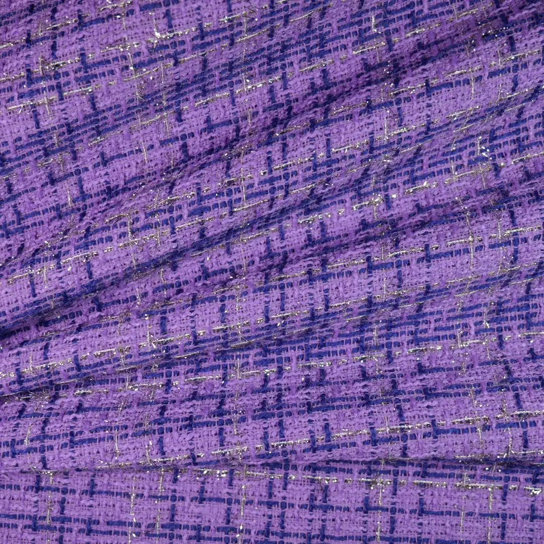 China Fabric for Jackets,Overcoat,Suit,Skirt  Chanel-Style Fabric Woolen Polyester Wool Purple color buy from China wholesaler bulk order at wholesale price free worldwide shipping Alibaba