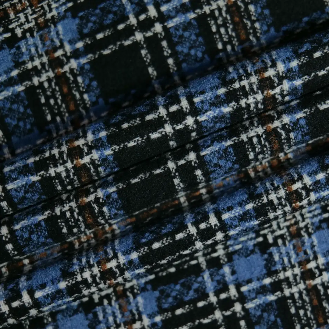 China Fabric for Blazer,Overcoat,Suit,Uniform Chanel-Style Fabric Woolen Polyester Wool Blue color buy from China wholesaler bulk order at wholesale price free worldwide shipping Alibaba