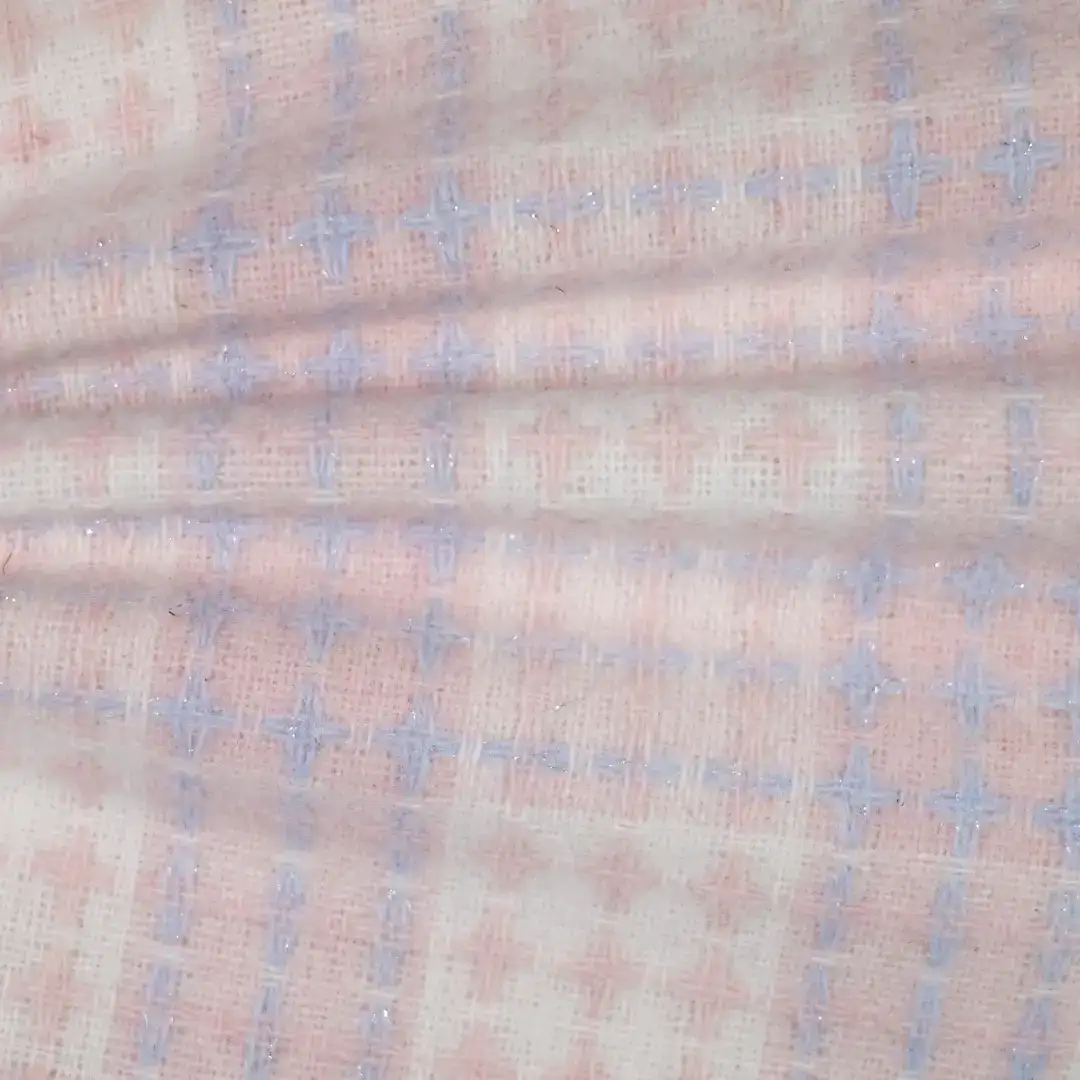 China Fabric for Blazer,Skirt,Overcoat,Suit,Uniform Yarn Dyed Check Woven Blended Fabric Polyester Wool Pink color buy from China wholesaler bulk order at wholesale price free worldwide shipping Alibaba