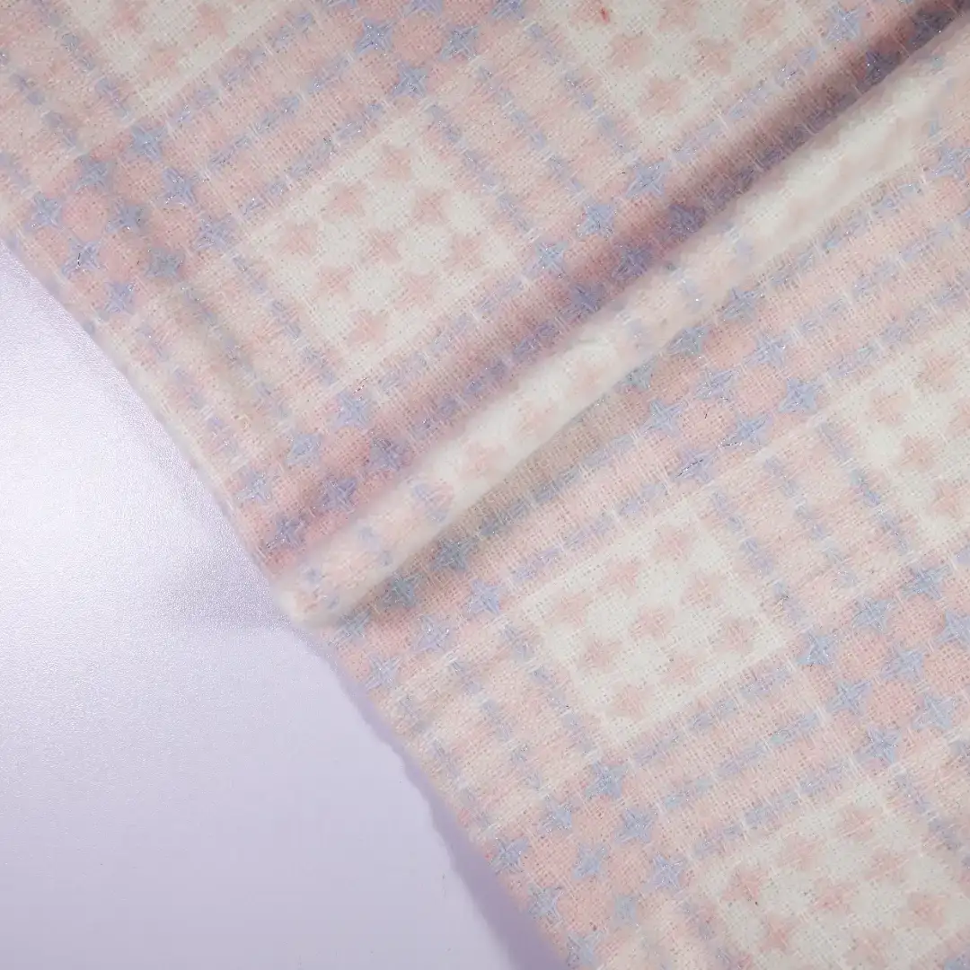 China Fabric for Blazer,Skirt,Overcoat,Suit,Uniform Yarn Dyed Check Woven Blended Fabric Polyester Wool Pink color buy from China wholesaler bulk order at wholesale price free worldwide shipping Alibaba