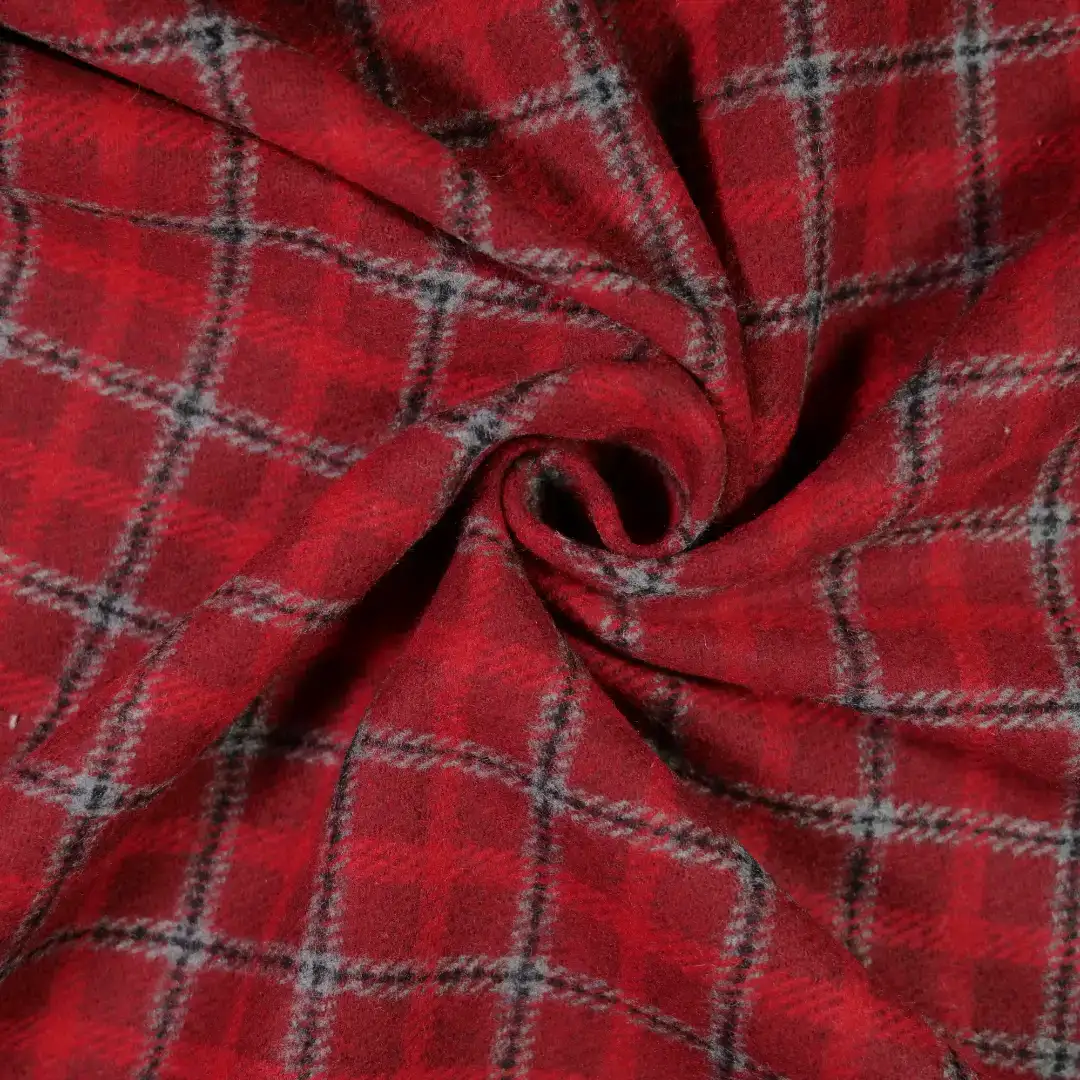 China Fabric for Suit Trouser,Jackets,Overcoat,Suit Yarn Dyed Check Woven Blended Fabric Polyester Wool Acrylic red color buy from China wholesaler bulk order at wholesale price free worldwide shipping Alibaba