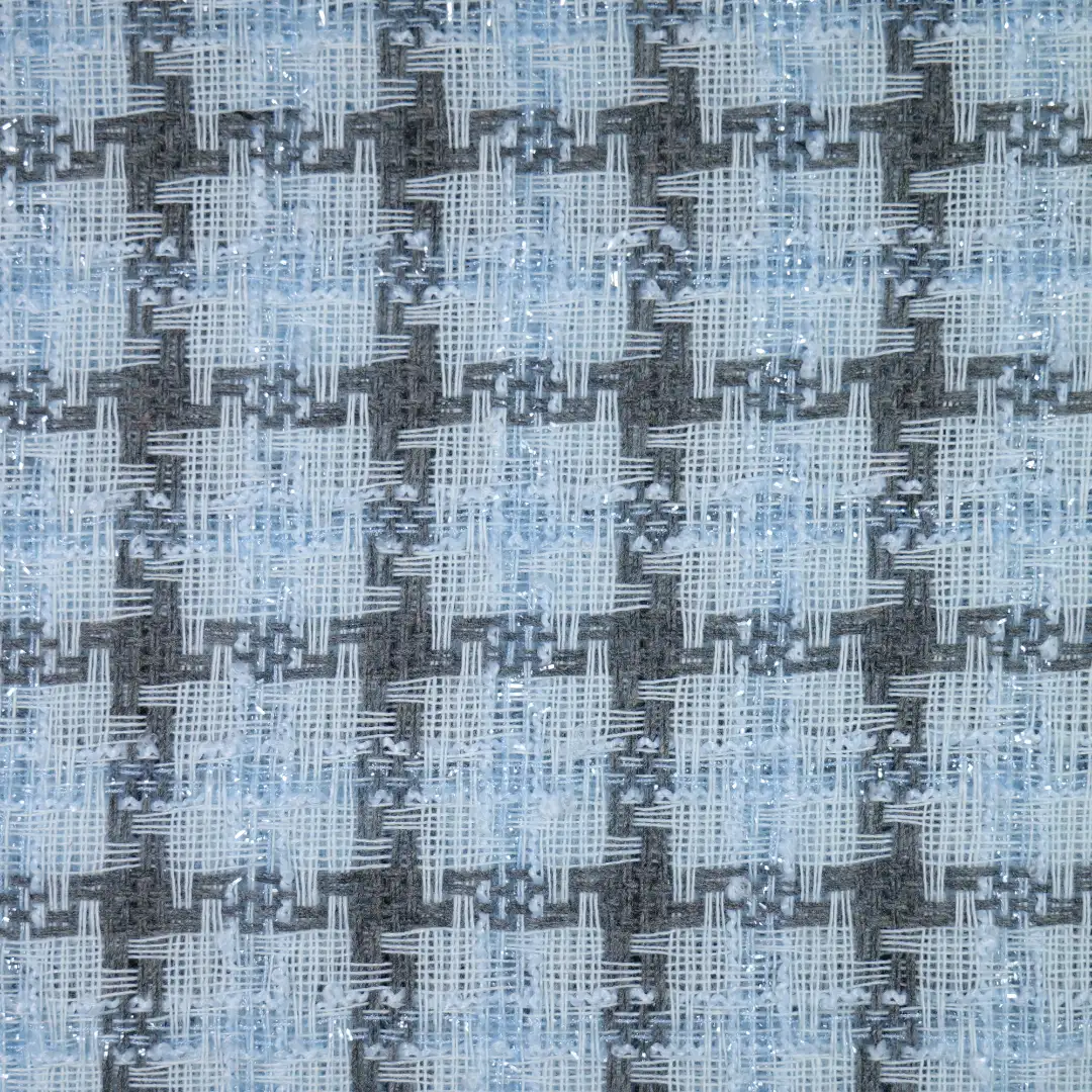 China Fabric for Blazer,Skirt,Overcoat,Suit Chanel-Style Fabric Woolen Polyester Wool Blue color buy from China wholesaler bulk order at wholesale price free worldwide shipping Alibaba