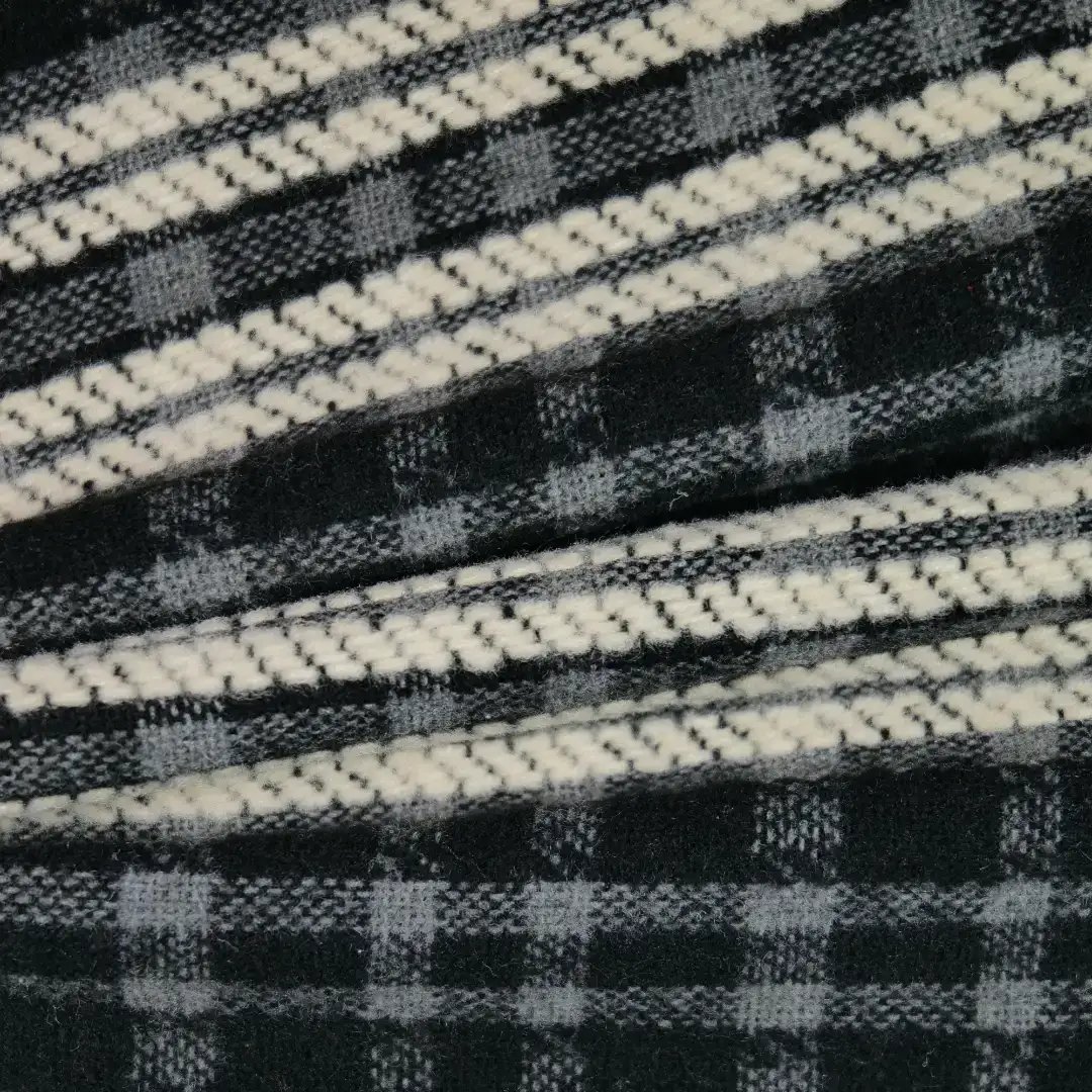 China Fabric for Blazer,Overcoat,Suit,Uniform Yarn Dyed Check Woven Blended Fabric Polyester Wool Acetate Black color buy from China wholesaler bulk order at wholesale price free worldwide shipping Alibaba