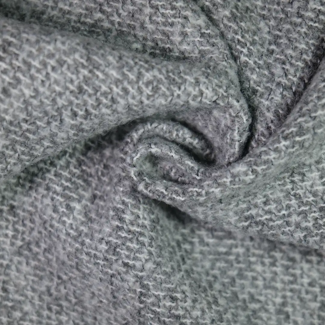 China Fabric for Jackets,Overcoat,Uniform Chanel-Style Fabric Woolen Polyester grey color buy from China wholesaler bulk order at wholesale price free worldwide shipping Alibaba