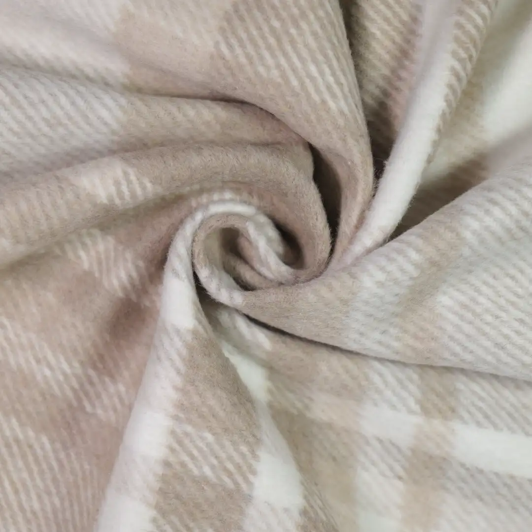 China Fabric for Jackets,Overcoat,Uniform Yarn Dyed Check Woven Blended Fabric Polyester LIGHT COFFEE color buy from China wholesaler bulk order at wholesale price free worldwide shipping Alibaba