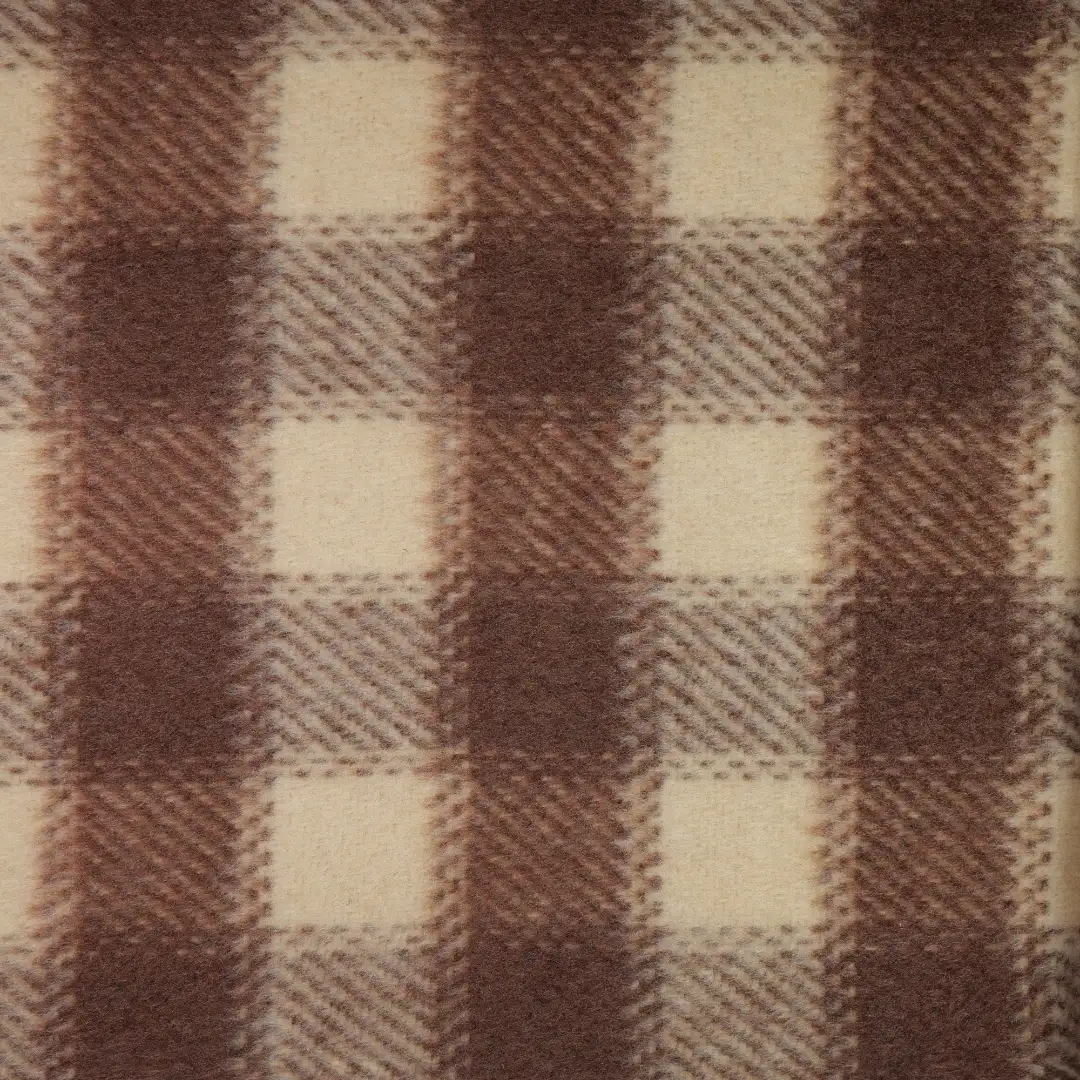 China Fabric for Jackets,Overcoat,Uniform,Fringe Jacket Yarn Dyed Check Woven Blended Fabric Wool Polyester dark coffee color buy from China wholesaler bulk order at wholesale price free worldwide shipping Alibaba