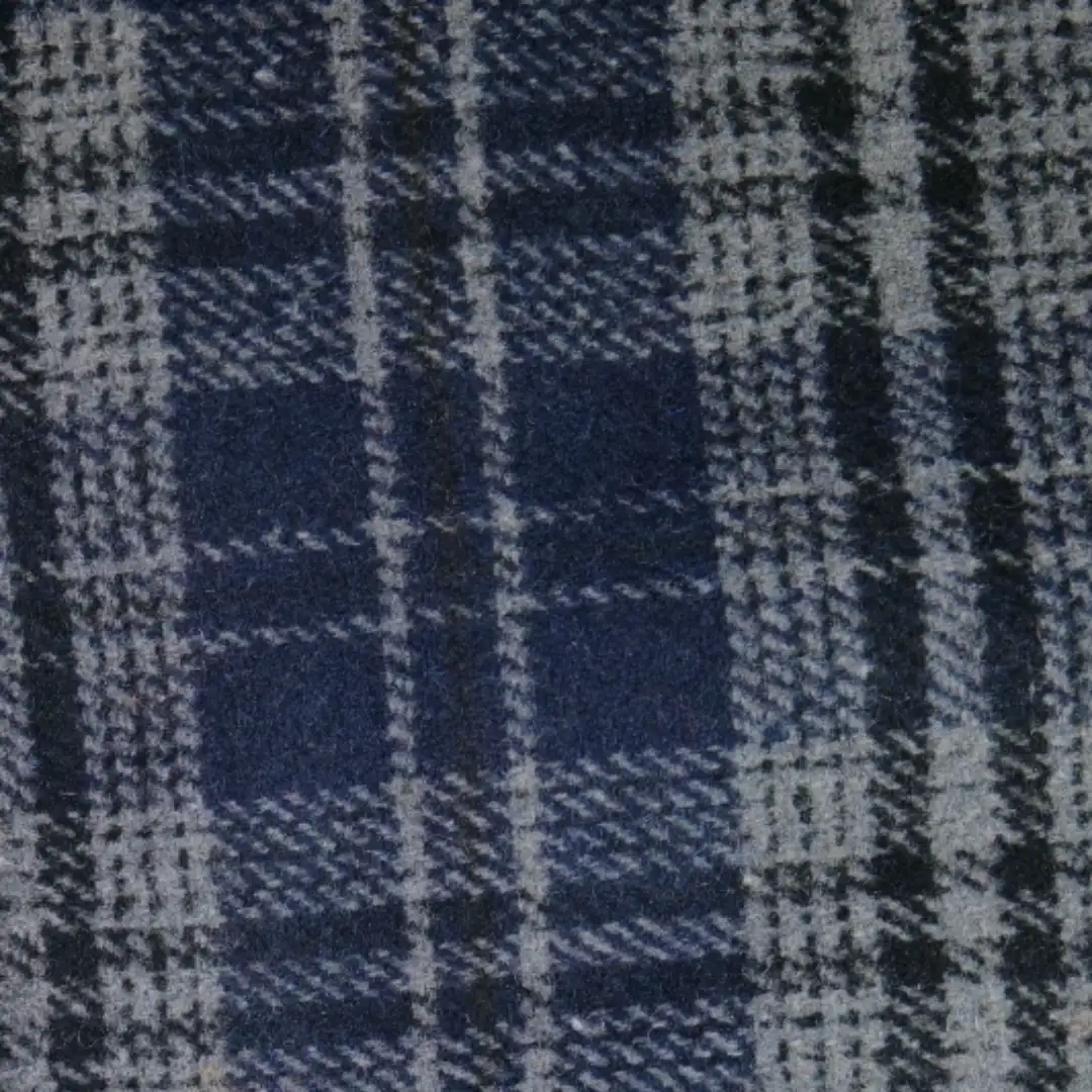 China Fabric for Jackets,Overcoat,Uniform,Fringe Jacket Yarn Dyed Check Woven Blended Fabric Wool Polyester dark blue color buy from China wholesaler bulk order at wholesale price free worldwide shipping Alibaba