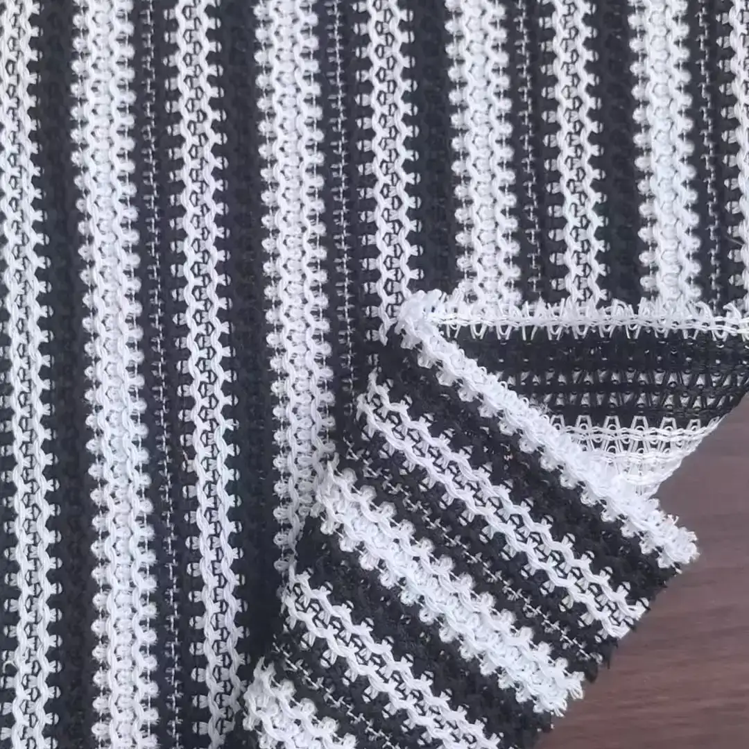 China Fabric for Polo Shirt,Polo T-shirt  TC Yarn Dye Woven Blended Fabric Polyester Spandex black-white color buy from China wholesaler bulk order at wholesale price free worldwide shipping Alibaba