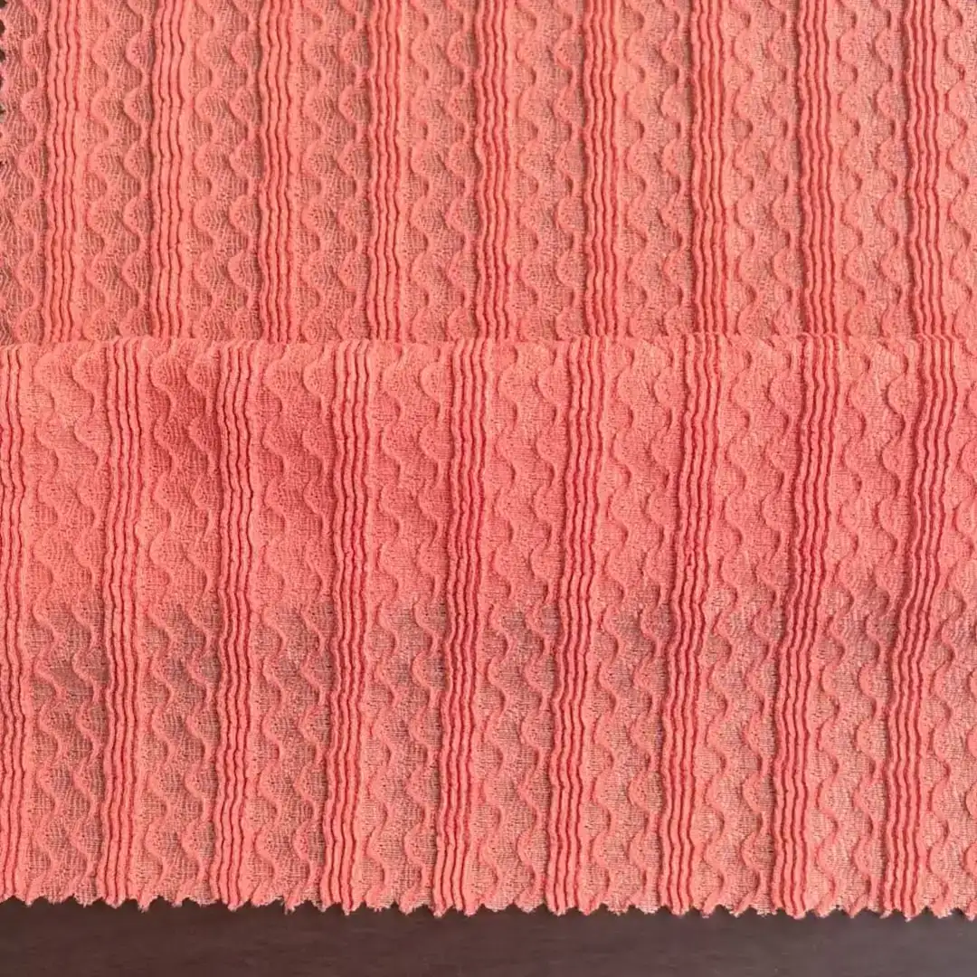 China Fabric for Women's Pants ,Cami Top  TC Yarn Dye Woven Blended Fabric Polyester Spandex orange color buy from China wholesaler bulk order at wholesale price free worldwide shipping Alibaba