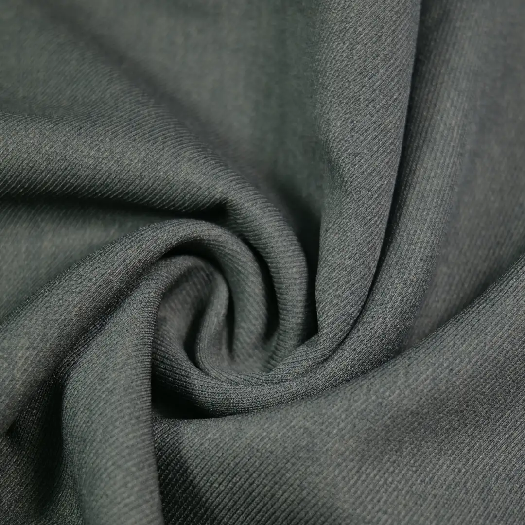 China Fabric for Shirt,Pants,Jackets,Pocket Sleeveless Wrap Dress Polyester/Rayon Twill Woven Blended Fabric Polyester Elastane dark green color buy from China wholesaler bulk order at wholesale price free worldwide shipping Alibaba