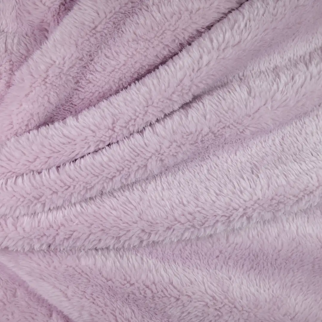 China Fabric for Pajamas,Full-Zipper Cardigan ,Crew Neck Pullover ,Loungewear Double-side fleece Knit Fabric Polyester light purple color buy from China wholesaler bulk order at wholesale price free worldwide shipping Alibaba