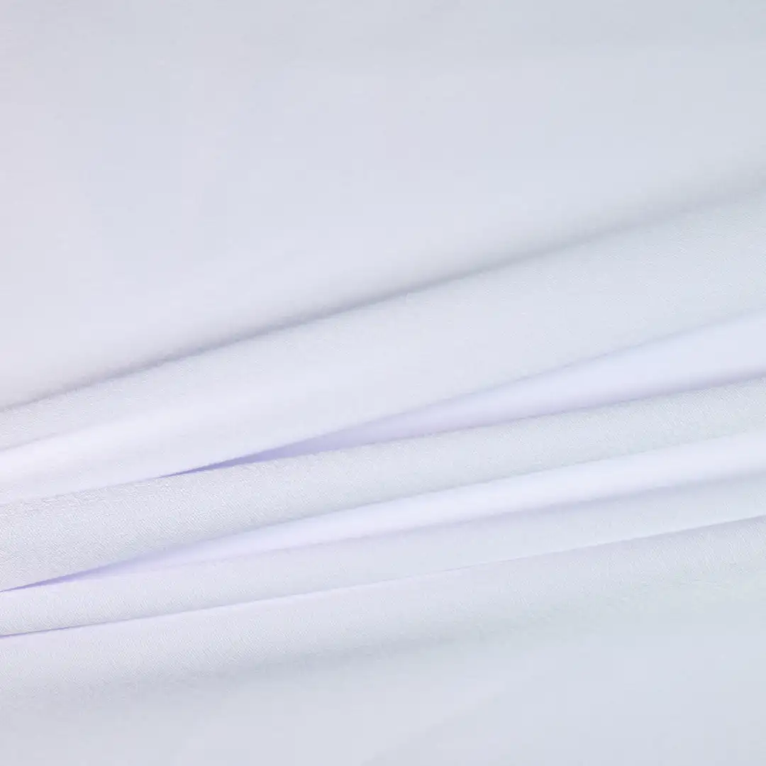 China Fabric for Shirt,Blouse,Crop Top,Shirt Half Sleeve Zipper  Bengaline Synthetic Woven Fabric Polyester White color buy from China wholesaler bulk order at wholesale price free worldwide shipping Alibaba