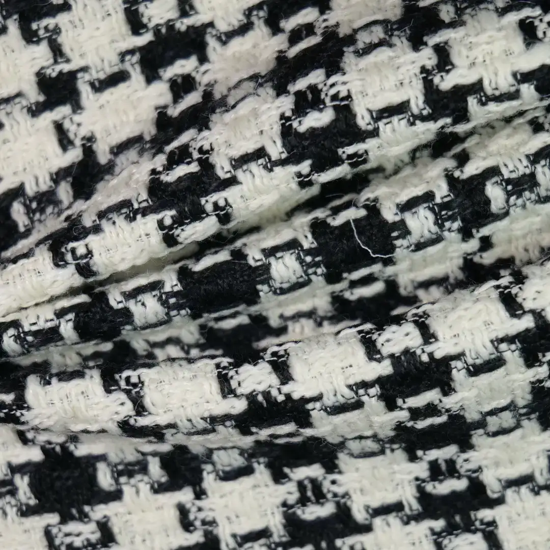 China Fabric for Suit,Skirt ,Fringe Jacket,Double-Breasted Coat Chanel-Style Fabric Woolen Polyester Black color buy from China wholesaler bulk order at wholesale price free worldwide shipping Alibaba