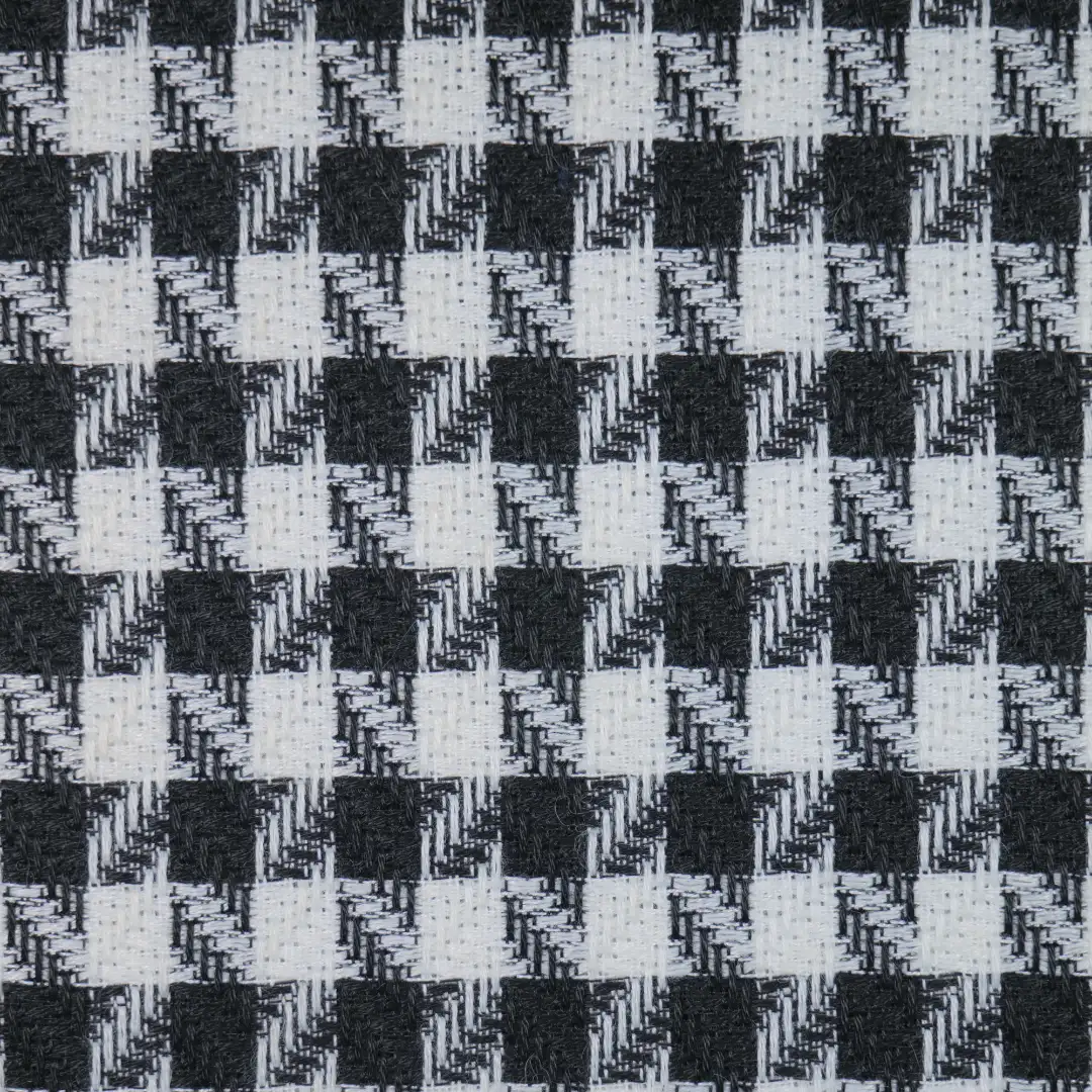 China Fabric for Blazer,Overcoat,Womens Dolman Sleeve Top Chanel-Style Fabric Woolen Polyester balck -white color buy from China wholesaler bulk order at wholesale price free worldwide shipping Alibaba