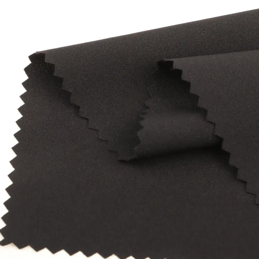 China Fabric for Jackets,Padded Jacket Four Stretch Polyester Woven Fabric Synthetic Woven Fabric Polyester Elastane BLACK color buy from China wholesaler bulk order at wholesale price free worldwide shipping Alibaba