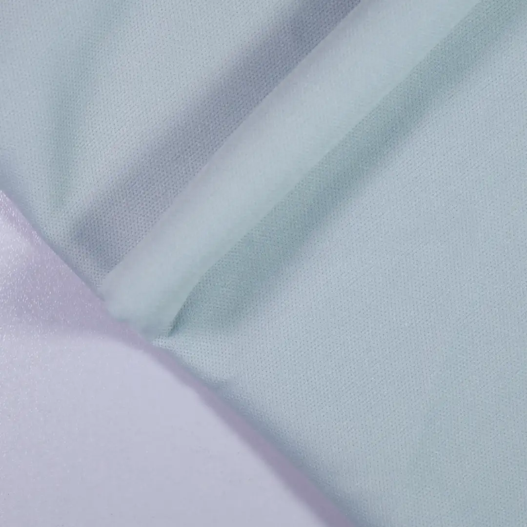 China Fabric for Interlining Single Jersey Knit Fabric Polyester Blue color buy from China wholesaler bulk order at wholesale price free worldwide shipping Alibaba