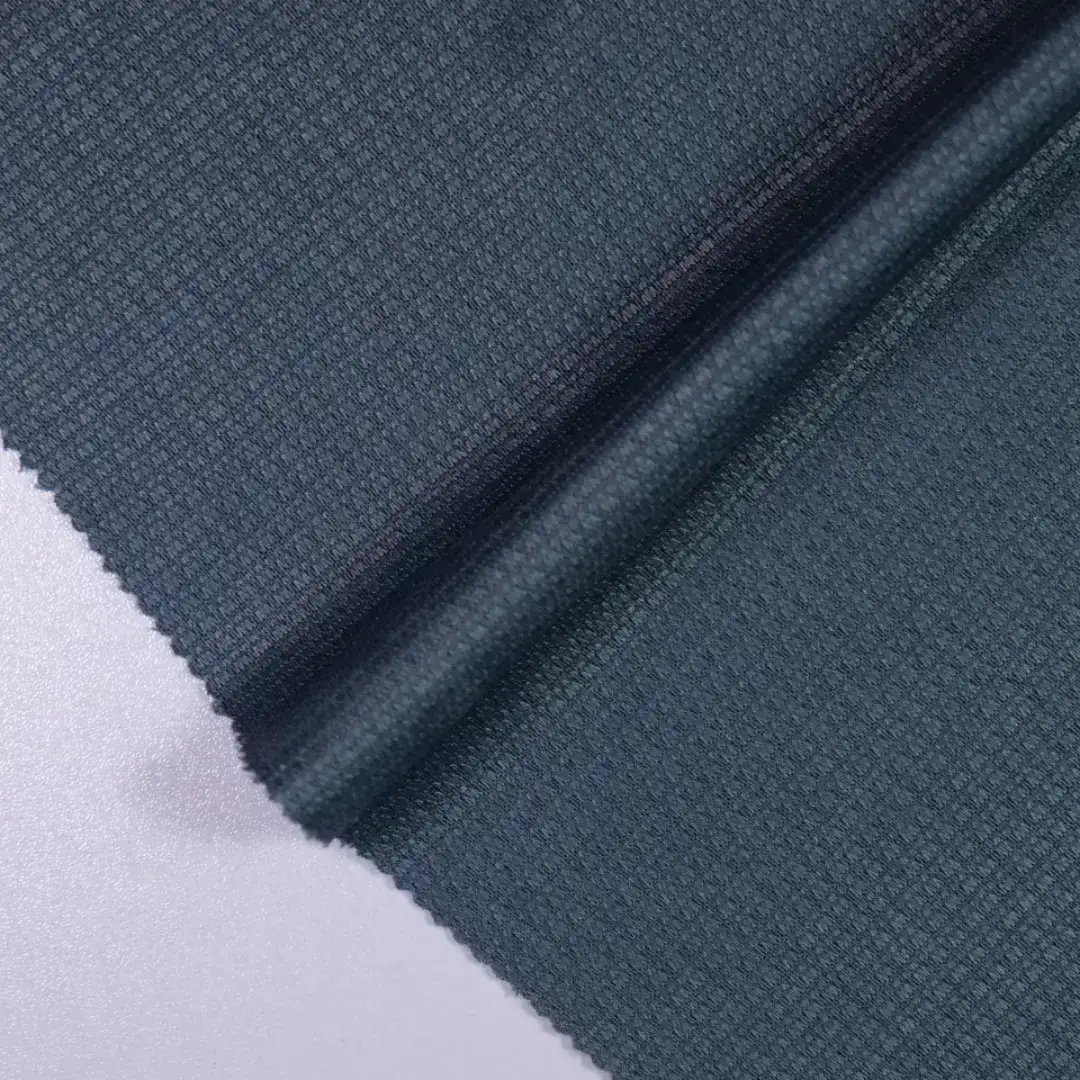 China Fabric for Blazer,T-Shirt,Polo Shirt Jacquard Knit Fabric Polyester DARKBLUE color buy from China wholesaler bulk order at wholesale price free worldwide shipping Alibaba