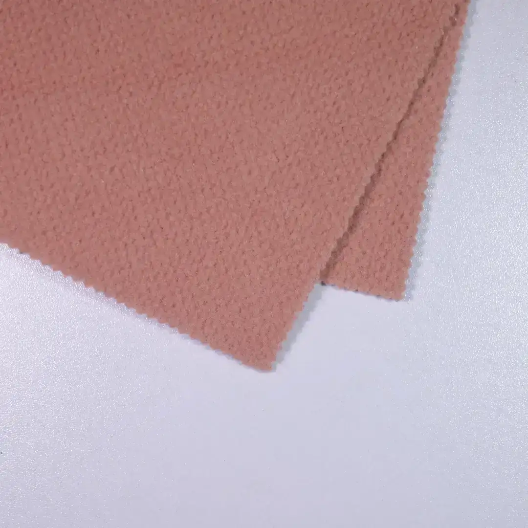 China Fabric for Hoodie,Pajamas,Open Cardigan ,Collar Short Jacket Jacquard Knit Fabric Polyester Cherry pink color buy from China wholesaler bulk order at wholesale price free worldwide shipping Alibaba
