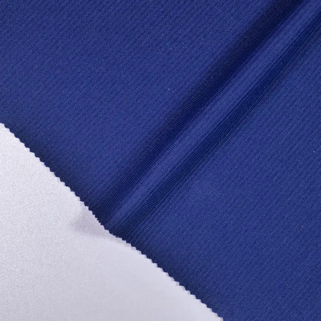 China Fabric for Pants,Skirt,Open Cardigan  Jacquard Knit Fabric Polyester Elastane BLUE color buy from China wholesaler bulk order at wholesale price free worldwide shipping Alibaba