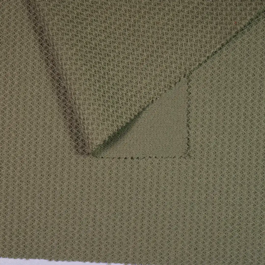 China Fabric for Polo Shirt,Full-Zipper Cardigan ,Hoodie   Jacquard Knit Fabric Polyester Dark green color buy from China wholesaler bulk order at wholesale price free worldwide shipping Alibaba