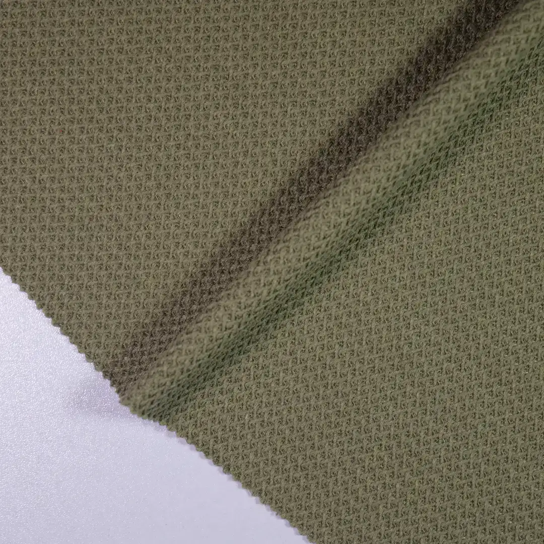 China Fabric for Polo Shirt,Full-Zipper Cardigan ,Hoodie   Jacquard Knit Fabric Polyester Dark green color buy from China wholesaler bulk order at wholesale price free worldwide shipping Alibaba