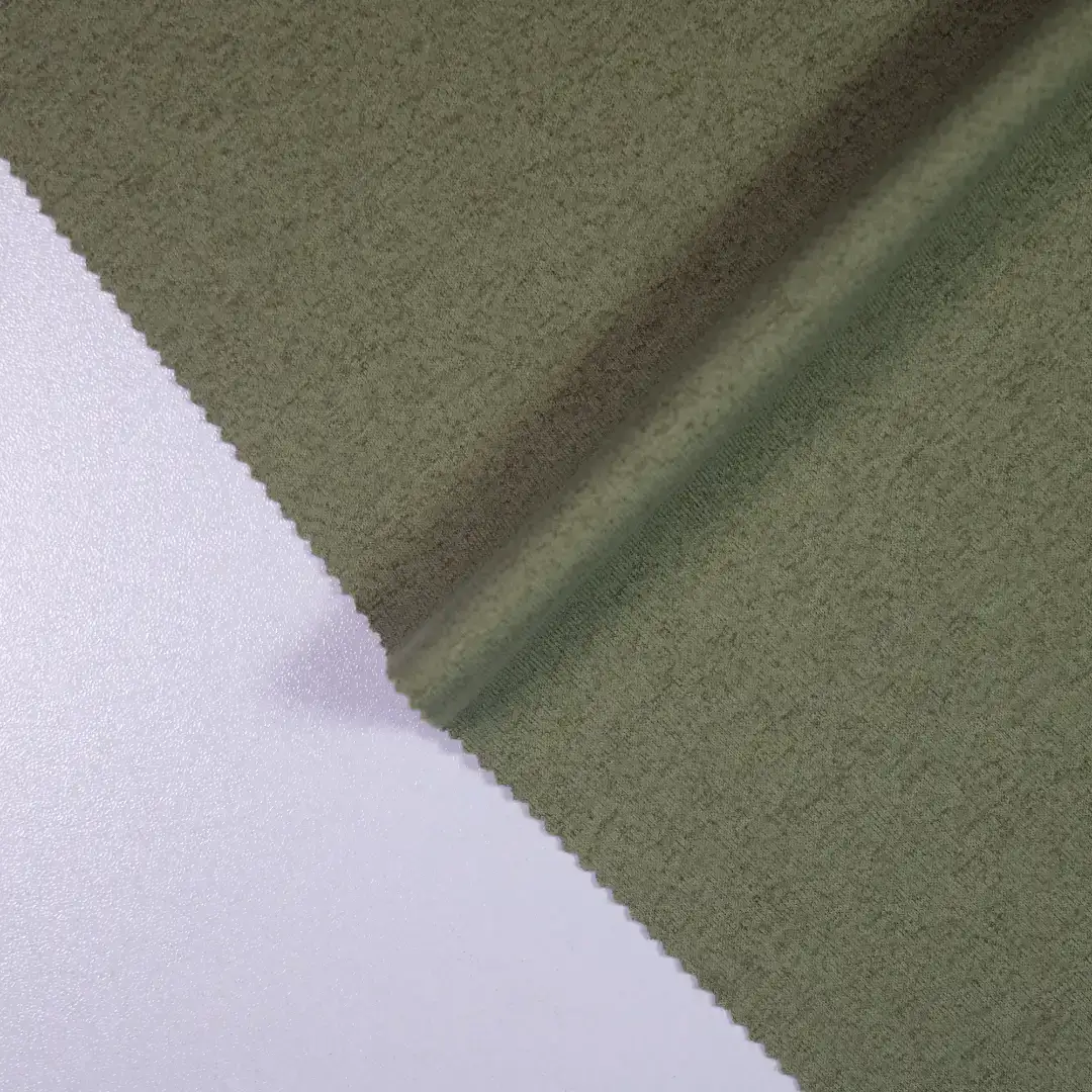China Fabric for Hoodie,Sweatshirt,Roll Neck Jumper  Jacquard Knit Fabric Polyester Dark green color buy from China wholesaler bulk order at wholesale price free worldwide shipping Alibaba