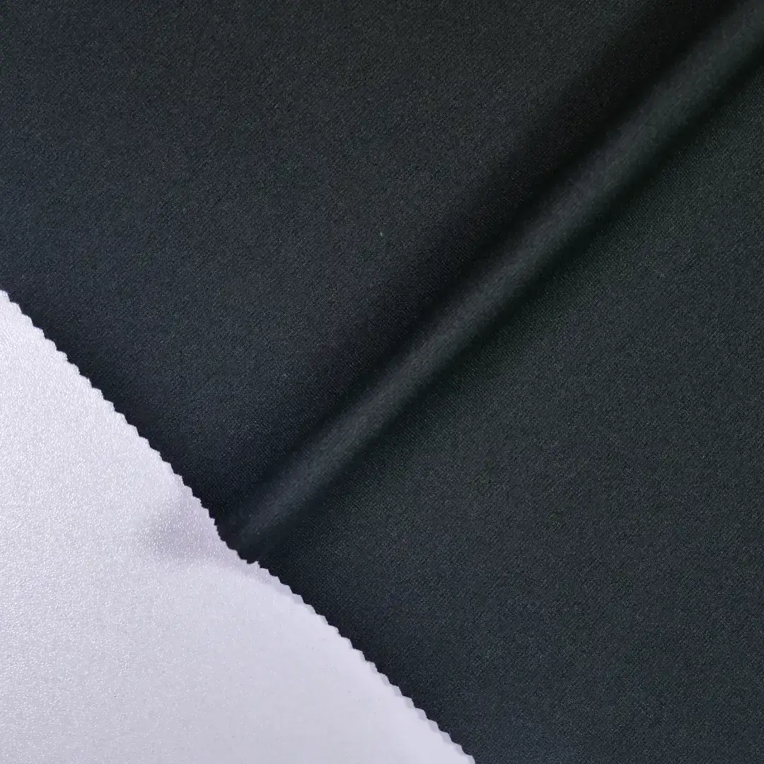 China Fabric for Crop Top,Sweatshirt,Kids Crew-Neck Cardigan ,Roll Neck Jumper  Ponte Roma Knit Fabric Polyester black color buy from China wholesaler bulk order at wholesale price free worldwide shipping Alibaba
