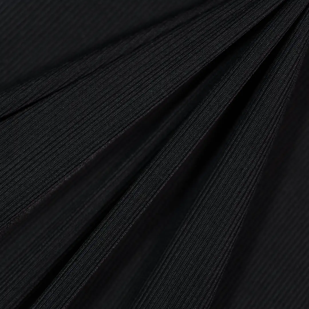 China Fabric for T-Shirt,Skirt Rib Knit Fabric Polyester Recycled Spandex black color buy from China wholesaler bulk order at wholesale price free worldwide shipping Alibaba