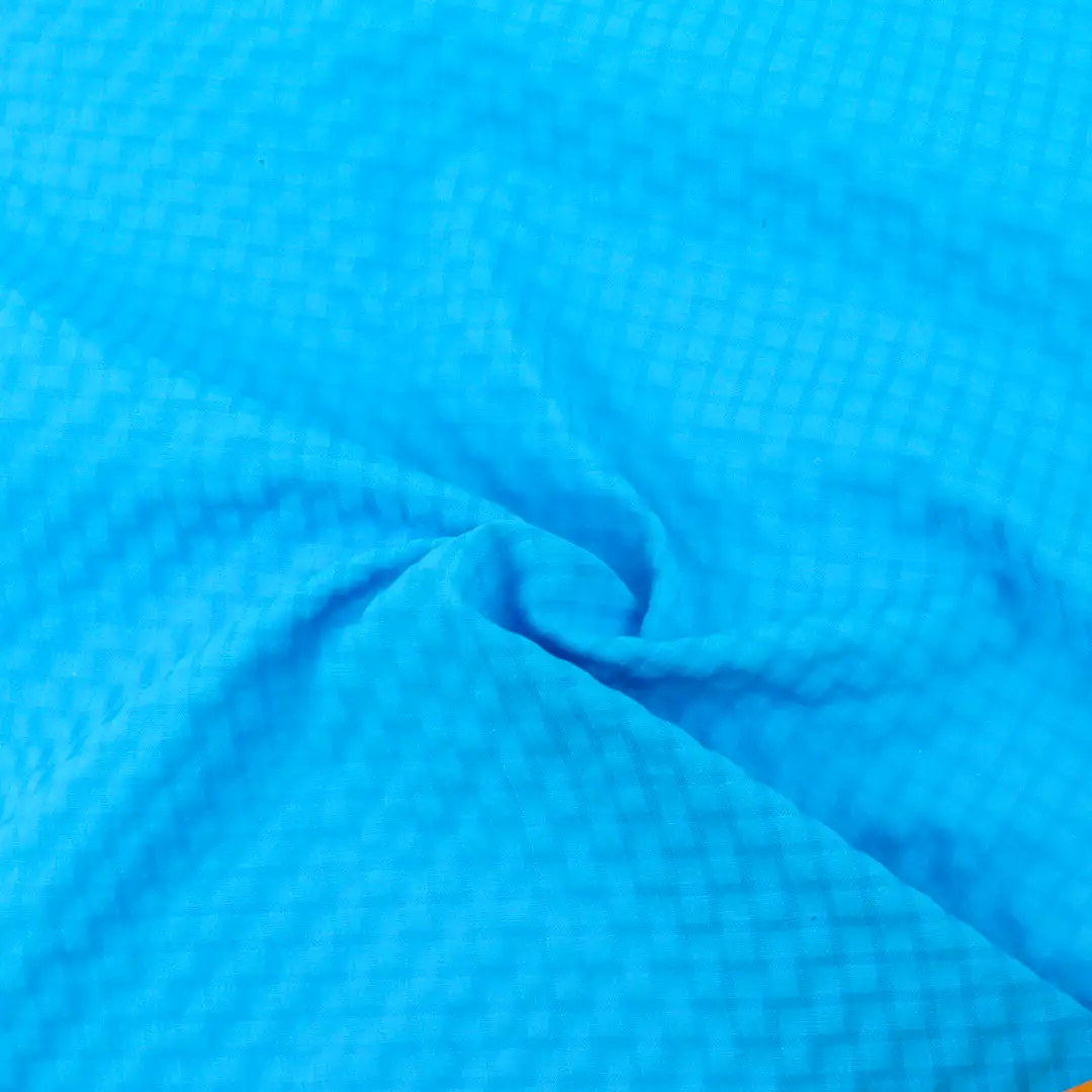China Fabric for Jackets,Padded Jacket Polyester Seersucker Synthetic Woven Fabric Polyester blue color buy from China wholesaler bulk order at wholesale price free worldwide shipping Alibaba