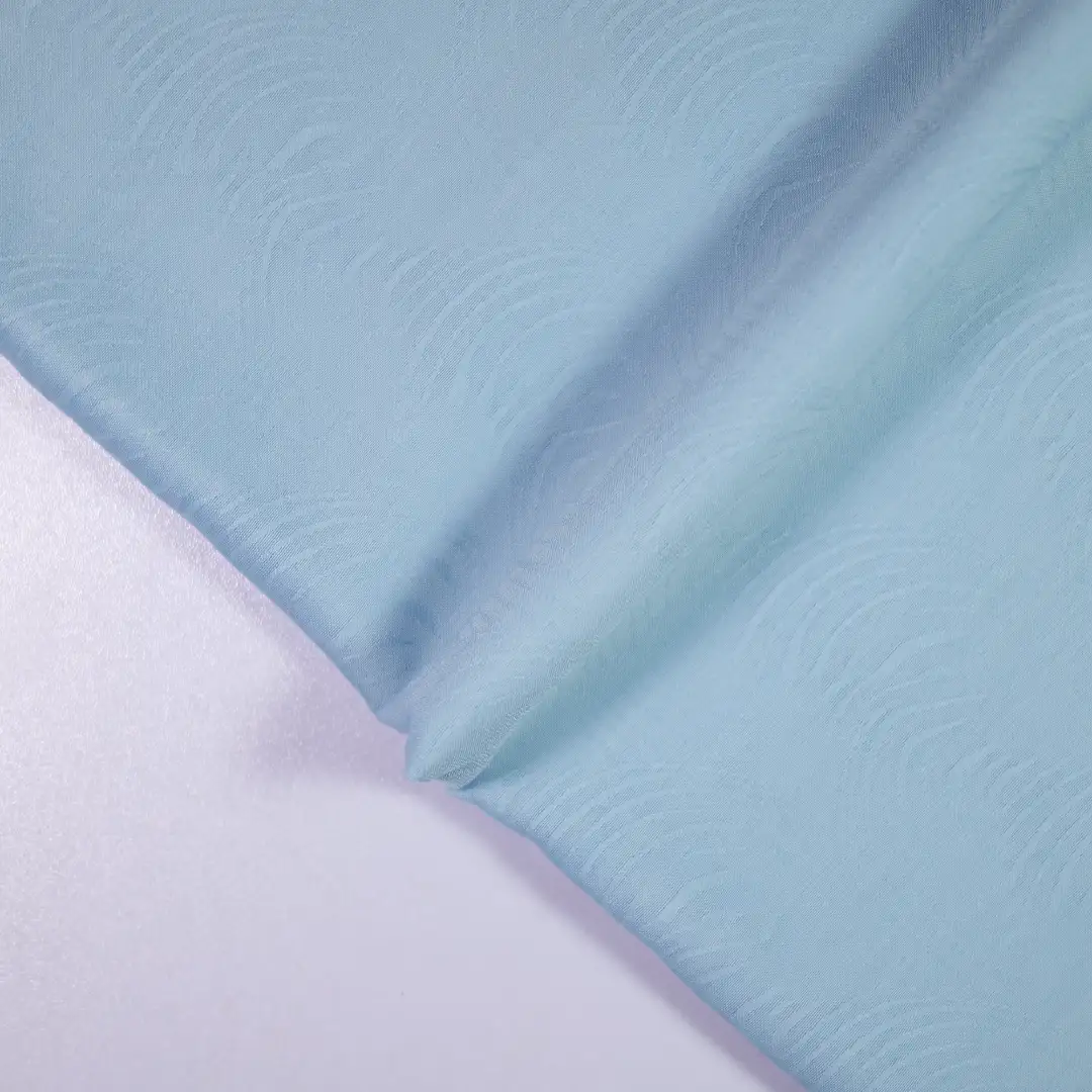 China Fabric for Blouse,Skirt,Shirt Long Sleeve Button ,Dresses (Pullover) ,U-Neck Cardigan  Jacquard Natural Woven Fabric Polyamide Bamboo Polyester BLUE color buy from China wholesaler bulk order at wholesale price free worldwide shipping Alibaba