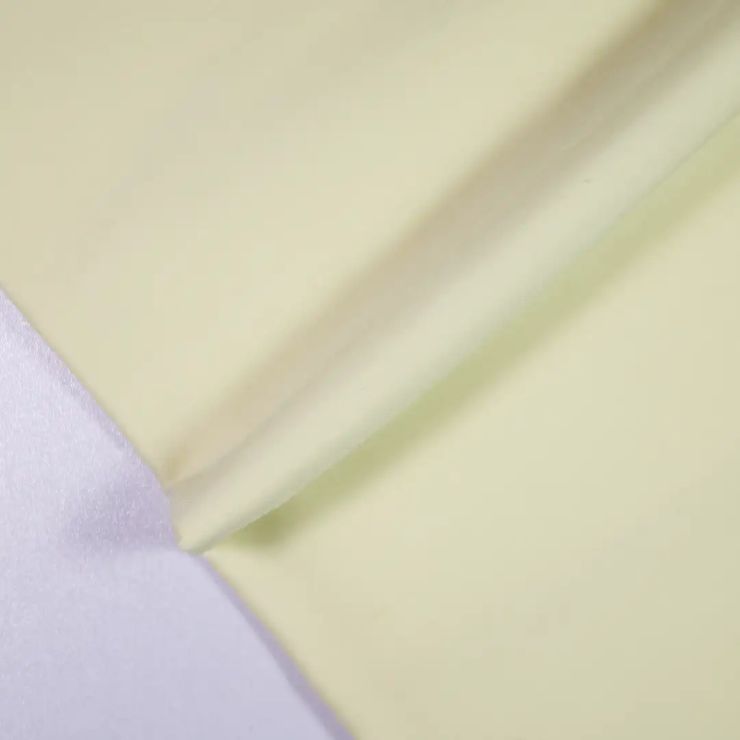 China Fabric for Blouse,Shirt Half Sleeve Button ,Dresses (Cardigan Button) ,Backless Beach Dress Cotton Plain Natural Woven Fabric Nylon Viscose Tencel YELLO color buy from China wholesaler bulk order at wholesale price free worldwide shipping Alibaba