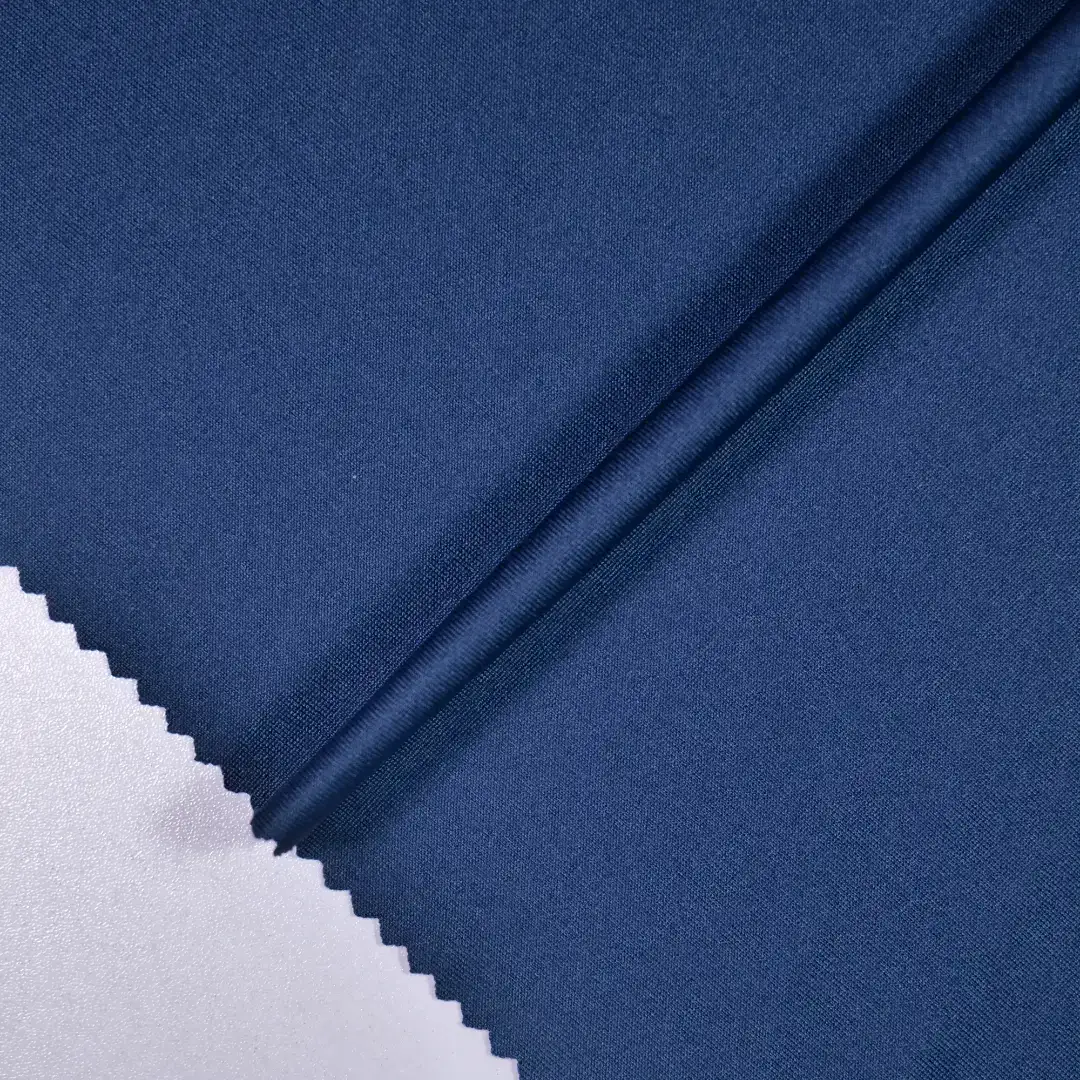 China Fabric for Wide Leg Trousers,Strap Midi Dress Single Jersey Knit Fabric Polyamide Spandex BLUE color buy from China wholesaler bulk order at wholesale price free worldwide shipping Alibaba