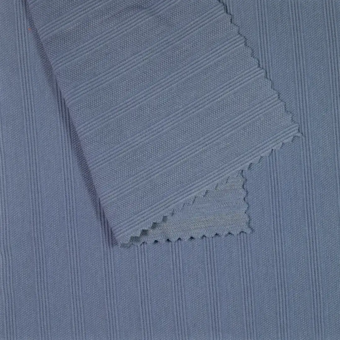 China Fabric for Tank Top,T-shirt ,Tank Wrap Midi Dress Jacquard Knit Fabric Cotton Polyamide grey color buy from China wholesaler bulk order at wholesale price free worldwide shipping Alibaba