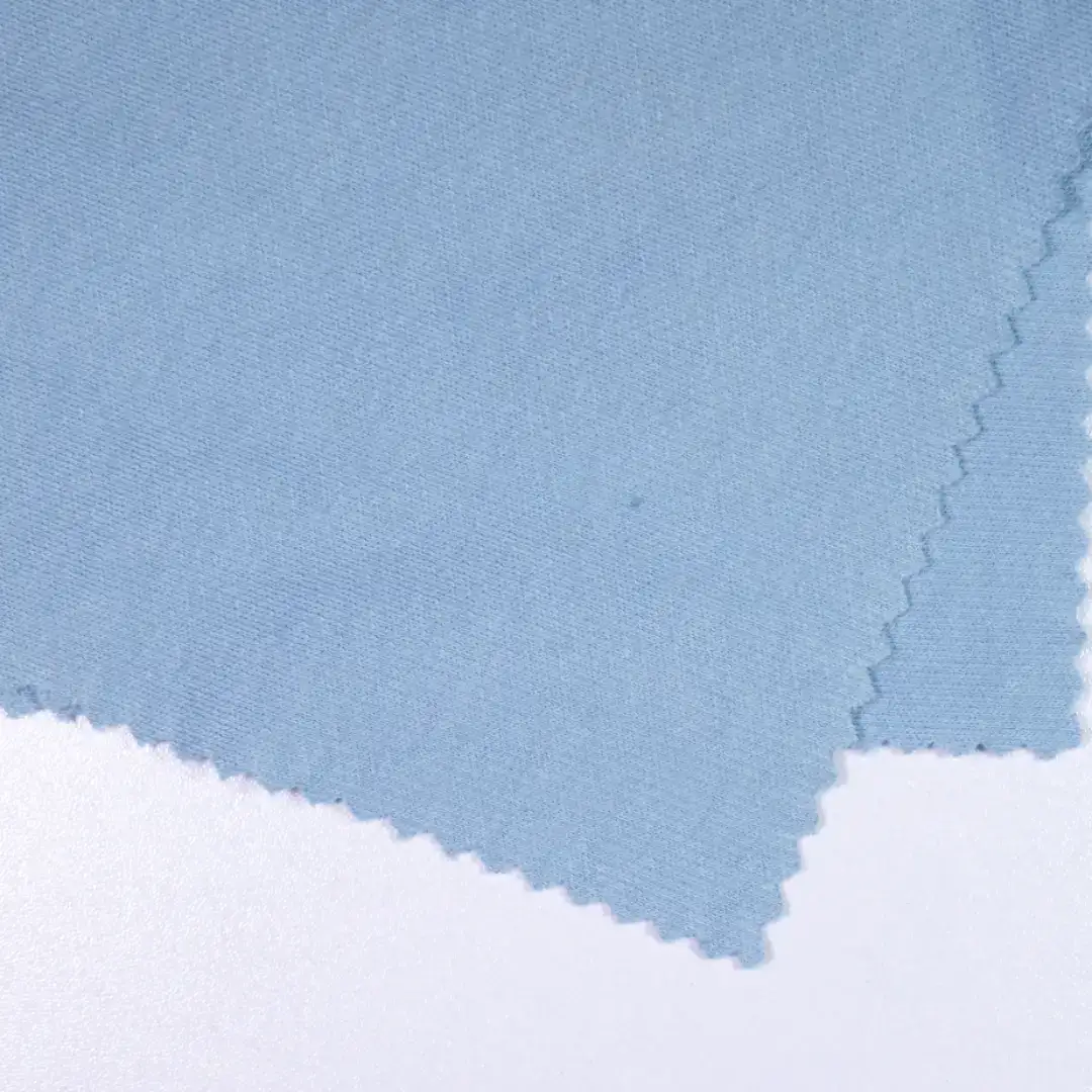 China Fabric for T-Shirt,Tank Top,Men’s Vest ,Tank Wrap Midi Dress Rib Knit Fabric Cotton Polyester Elastane BLUE color buy from China wholesaler bulk order at wholesale price free worldwide shipping Alibaba