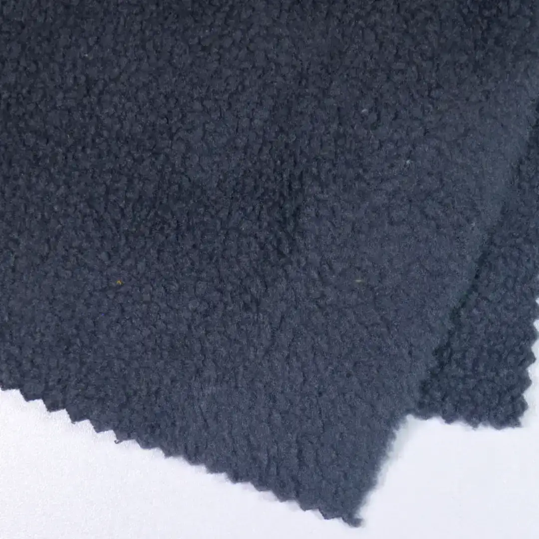 China Fabric for Overcoat,Sweatshirt,Kids Doll Collar A-Line Short Coat Polar Fleece Knit Fabric Polyester Cotton dark color buy from China wholesaler bulk order at wholesale price free worldwide shipping Alibaba
