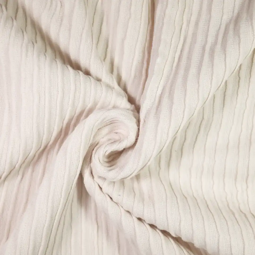 China Fabric for Dresses (Cardigan Open) ,Roll Neck Jumper ,Tank Midi Dress Two-way Stretch Knit Fabric Cotton Polyester Beige color buy from China wholesaler bulk order at wholesale price free worldwide shipping Alibaba