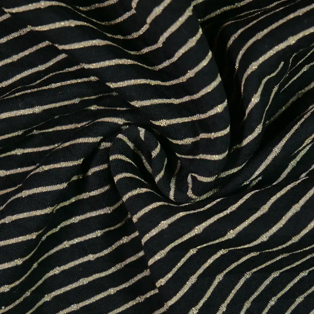 China Fabric for Jackets,Overcoat,Open-Front Coat Jacquard Knit Fabric Cotton Polyester METALLIC GOLD black color buy from China wholesaler bulk order at wholesale price free worldwide shipping Alibaba