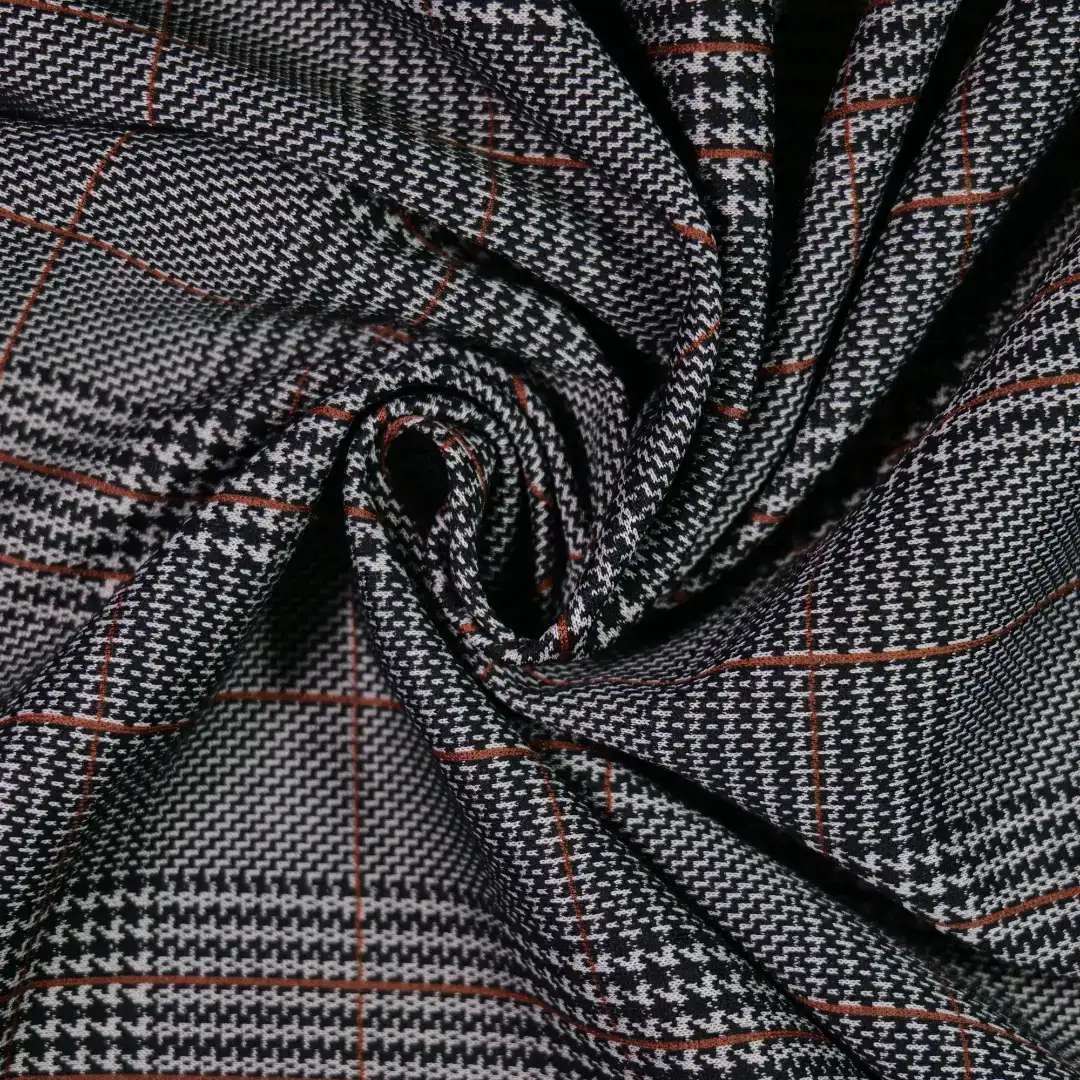 China Fabric for Pants,Skirt ,Tank Midi Dress Yarn-dyed fabric Knit Fabric Rayon Spandex Polyester grey color buy from China wholesaler bulk order at wholesale price free worldwide shipping Alibaba