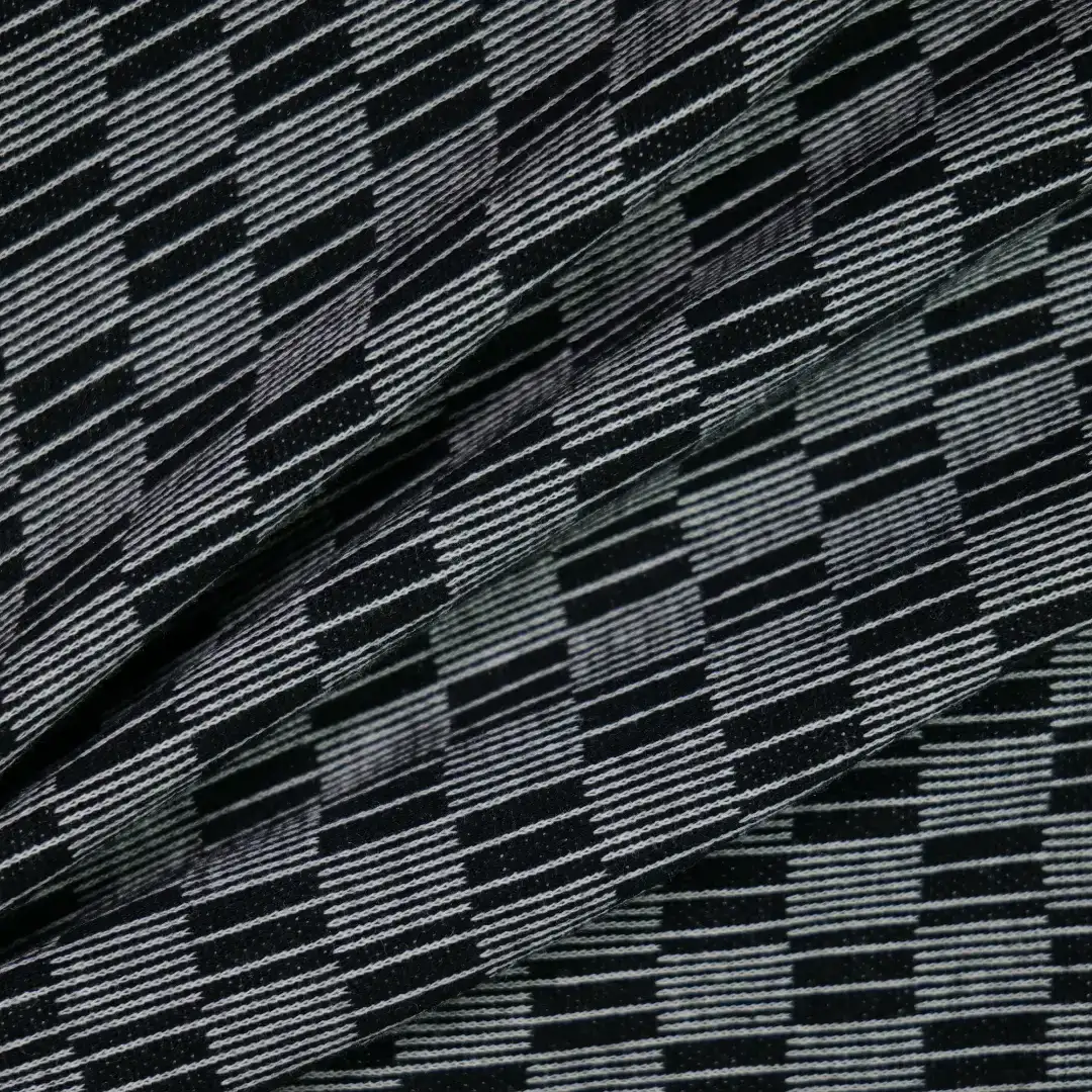 China Fabric for T-Shirt,Skirt ,Tank Midi Dress Jacquard Knit Fabric Cotton Polyester black color buy from China wholesaler bulk order at wholesale price free worldwide shipping Alibaba