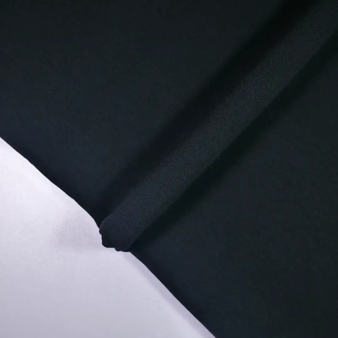 China Fabric for Jackets,T-shirt  Four-way Stretch (Bi-Stretch) Knit Fabric Cotton Polyester Spandex black color buy from China wholesaler bulk order at wholesale price free worldwide shipping Alibaba