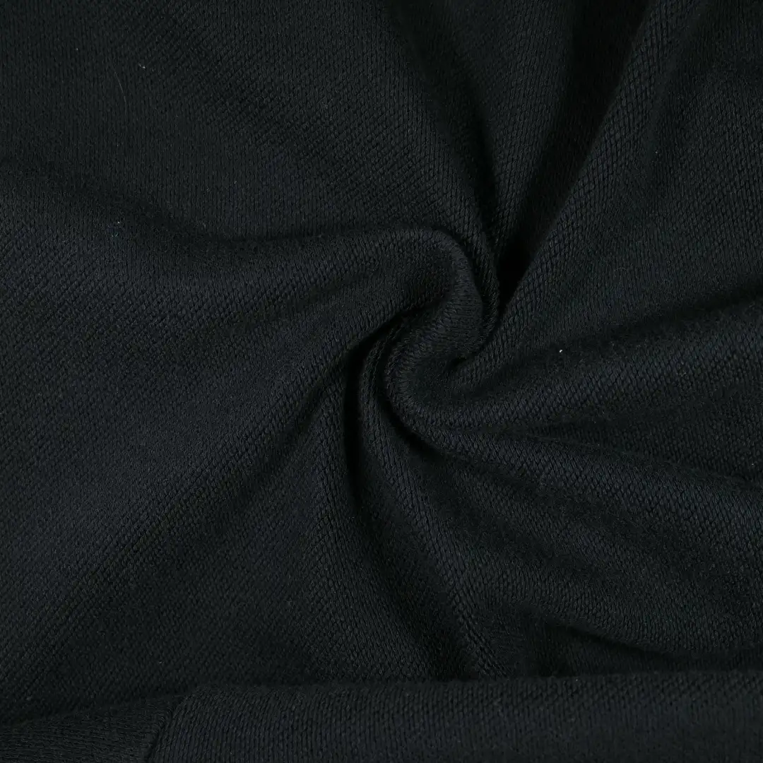 China Fabric for Jackets,Sweatshirt,Double-Breasted Coat French Terry Knit Fabric Cotton black color buy from China wholesaler bulk order at wholesale price free worldwide shipping Alibaba