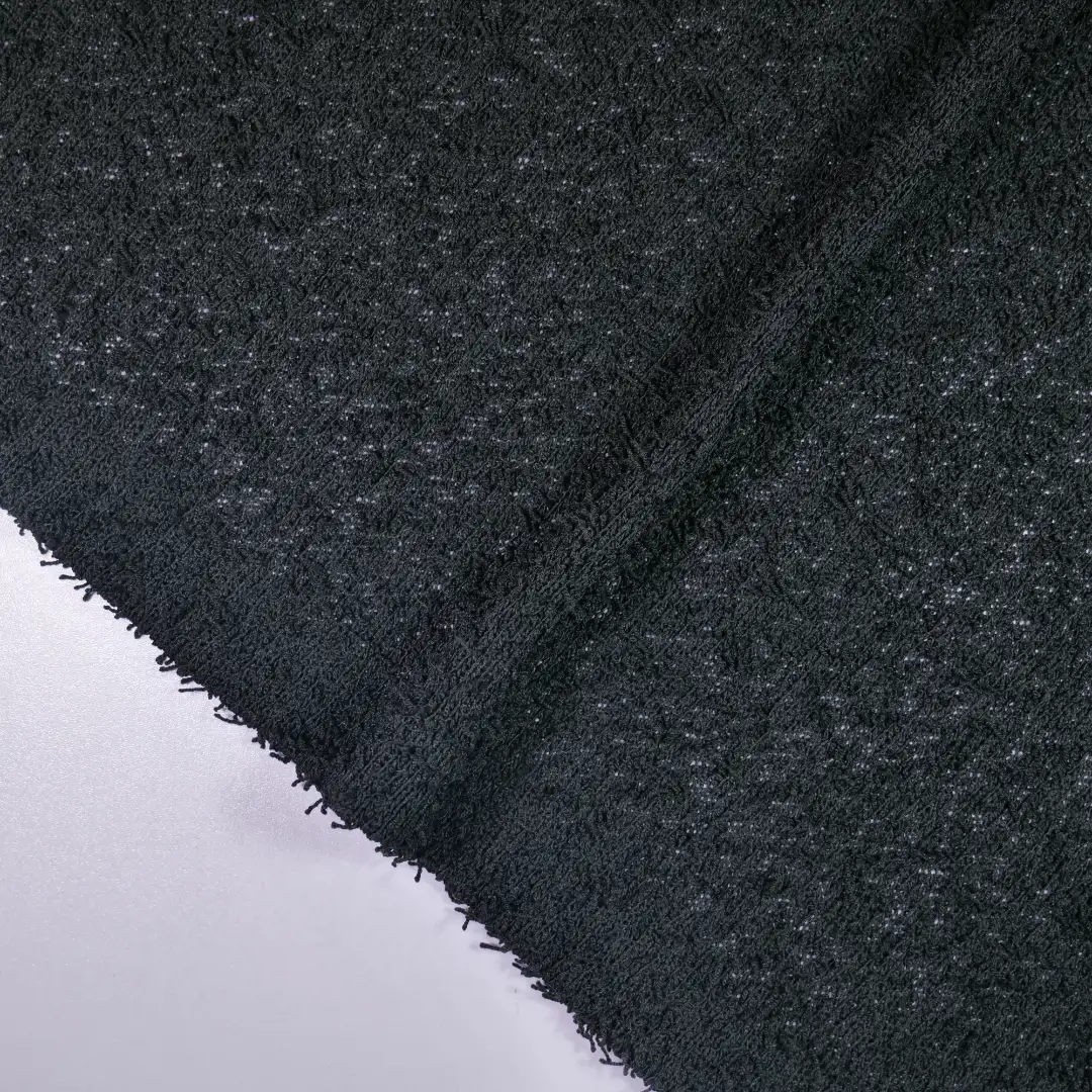 China Fabric for Crew Neck Pullover ,Open Waistcoat,Tank Midi Dress,Tank Wrap Midi Dress Jacquard Knit Fabric Polyester black color buy from China wholesaler bulk order at wholesale price free worldwide shipping Alibaba