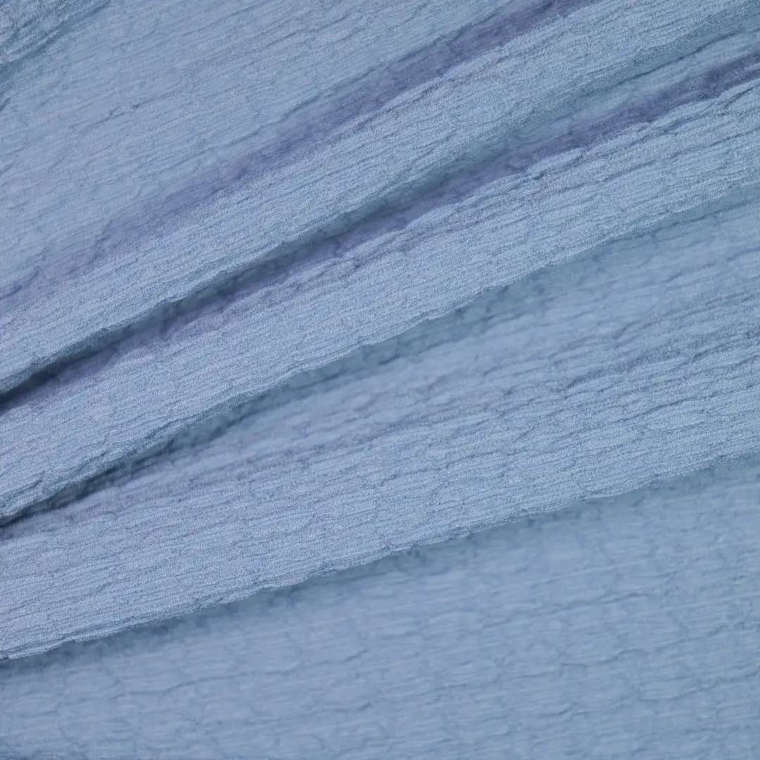 China Fabric for T-Shirt,Ruffle Shirt Dress,Strap Midi Dress,Tank Wrap Midi Dress Crepe Knit Fabric Polyester Elastane BLUE color buy from China wholesaler bulk order at wholesale price free worldwide shipping Alibaba