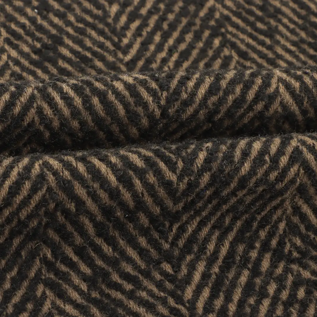 China Fabric for Skirt,Overcoat Woolen Herringbone Woolen Other Wool Camel-Black color buy from China wholesaler bulk order at wholesale price free worldwide shipping Alibaba