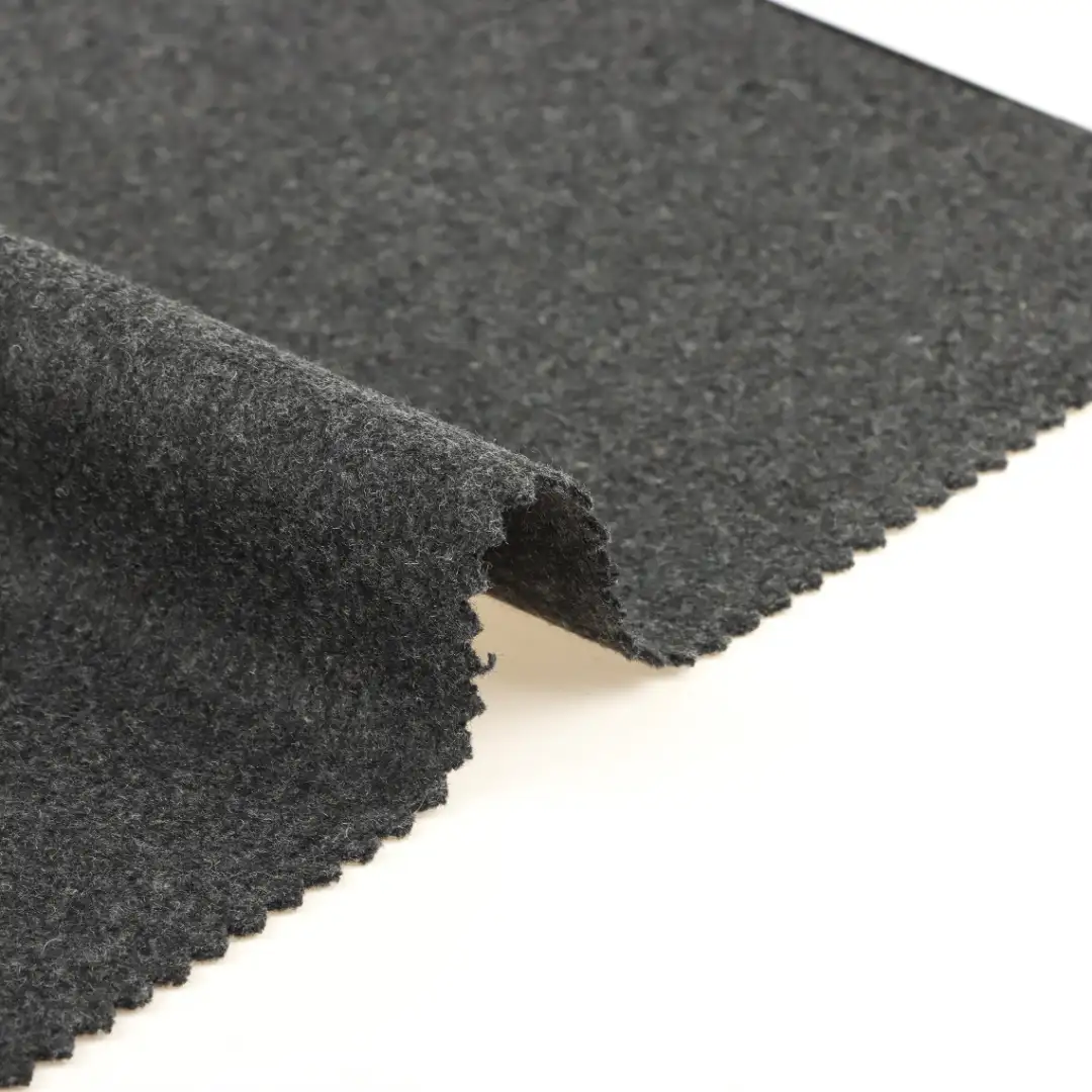 China Fabric for Skirt,Overcoat Melton Woolen Polyester Wool Other Charcoal color buy from China wholesaler bulk order at wholesale price free worldwide shipping Alibaba